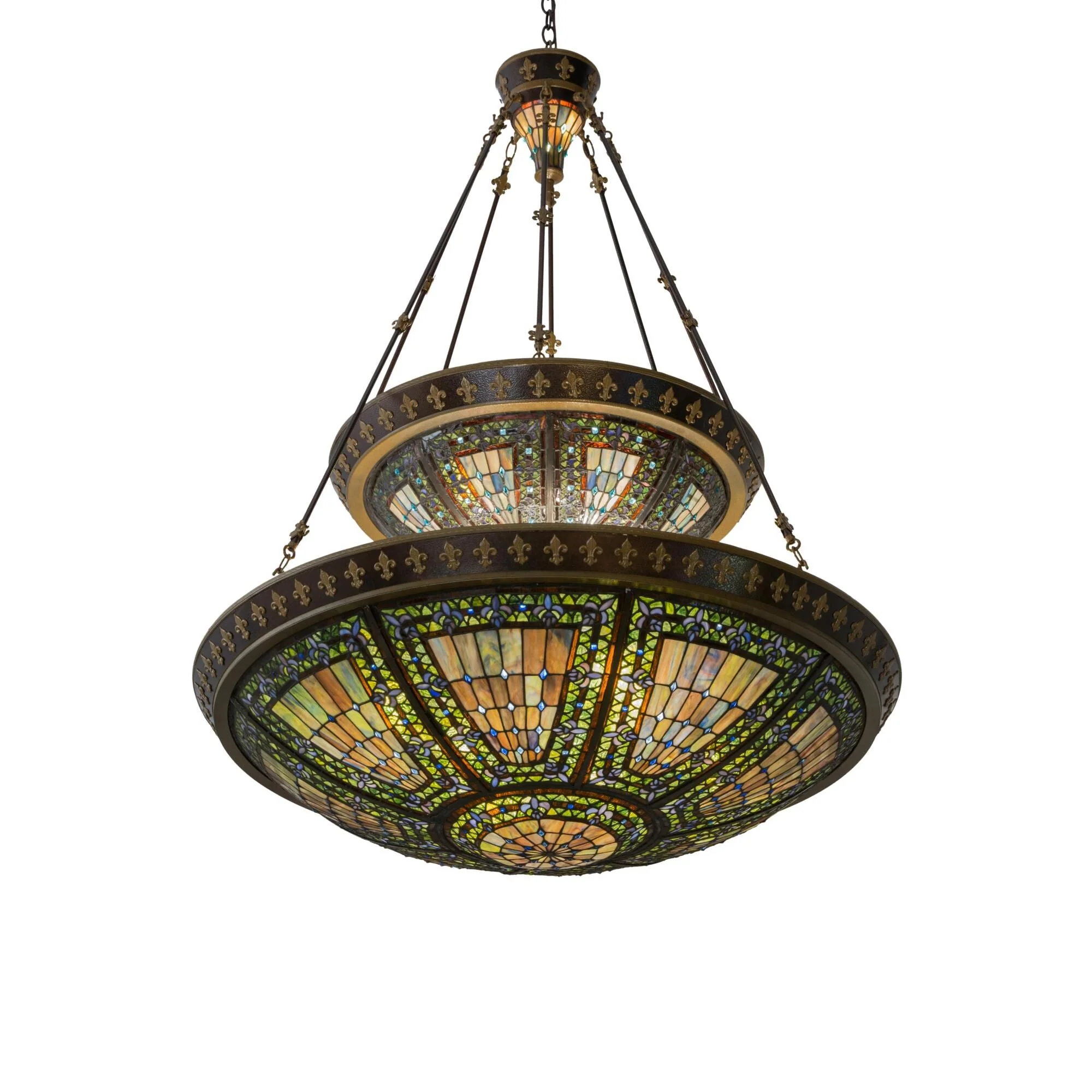 Meyda Lighting Fleur De Lis 45 Inch Large Pendant Cp28736 - Image 1