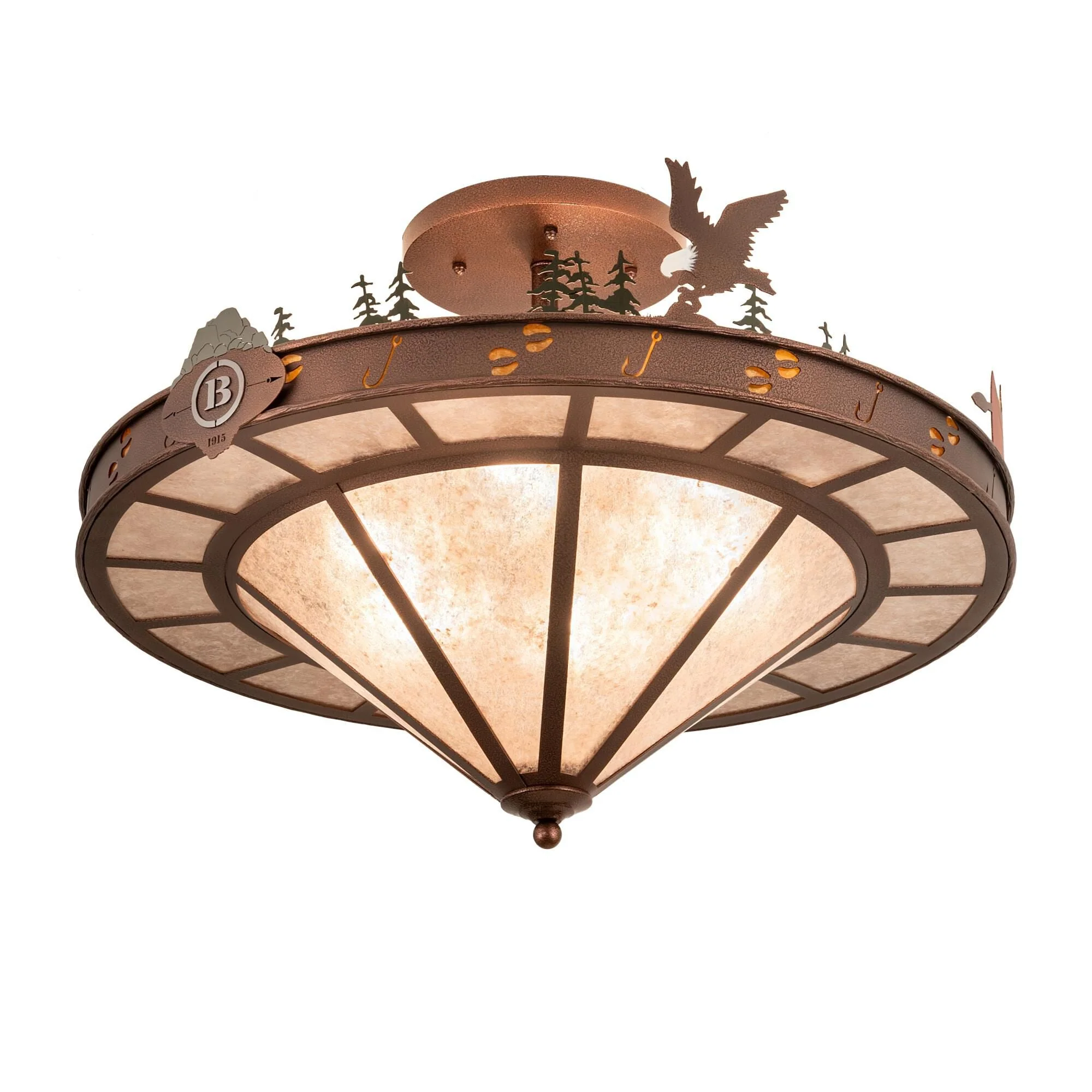 Meyda Lighting Boulders 32 Inch 6 Light Semi Flush Mount Cp746119 - Image 1