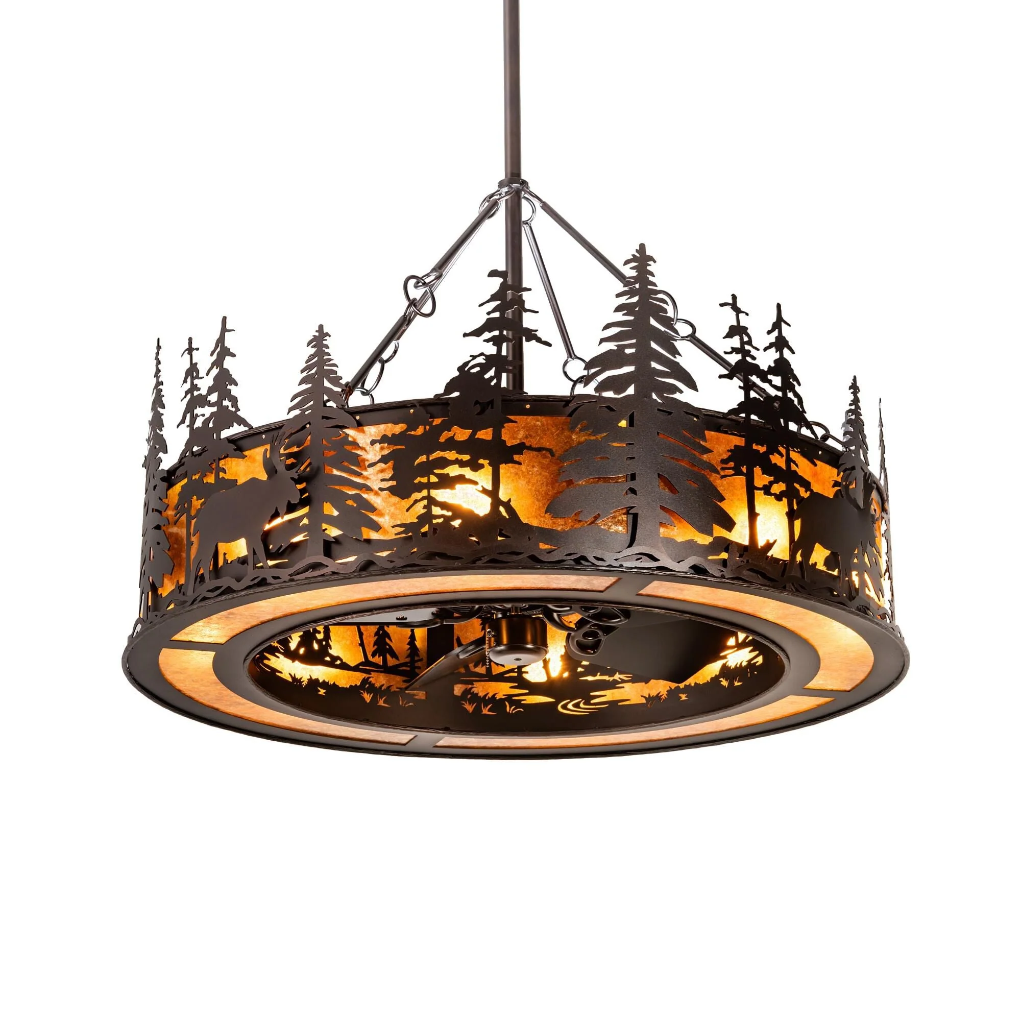 Meyda Lighting Moose At Dusk 45 Inch 15 Light Chandelier Cp744519 - Image 1