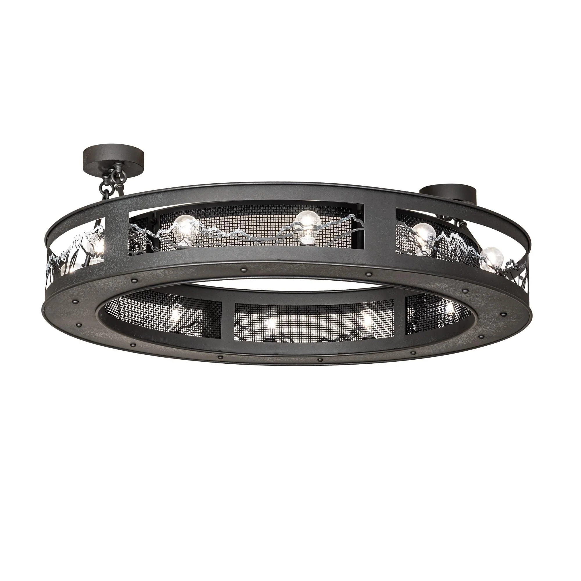 Meyda Lighting Mountain Range 48 Inch 8 Light Led Chandelier Cp744086 - Image 1