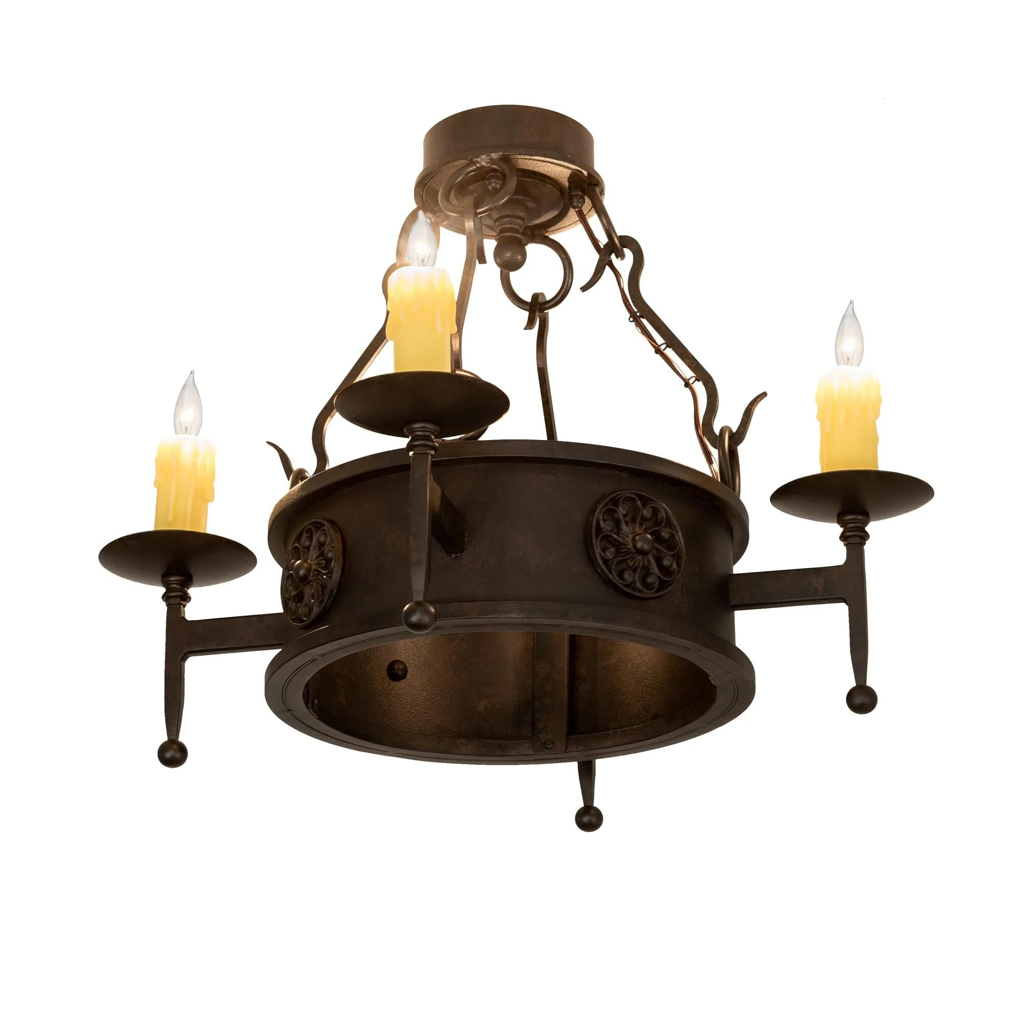 Meyda Lighting Lorenzo 24 Inch 4 Light Semi Flush Mount Cp746100 - Image 1