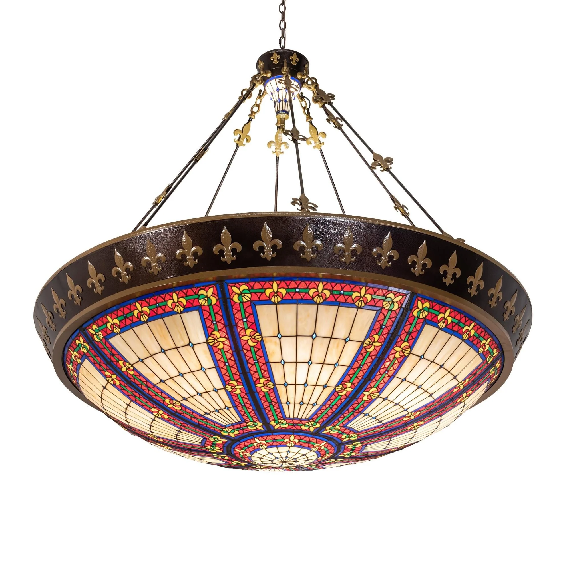 Meyda Lighting Fleur De Lis 62 Inch Led Large Pendant Cp745595 - Image 1