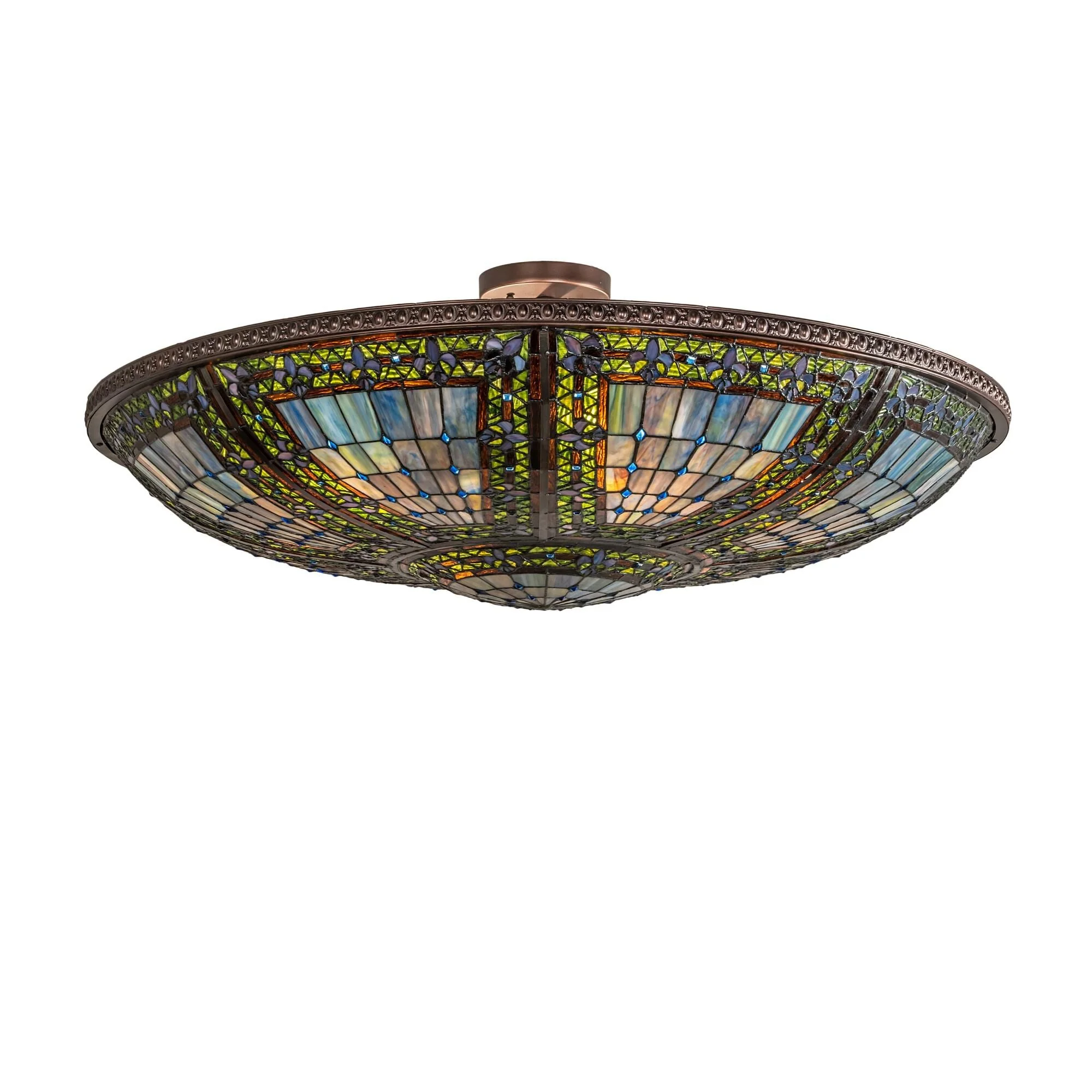 Meyda Lighting Fleur De Lis 40 Inch 6 Light Semi Flush Mount Cp746078 - Image 1