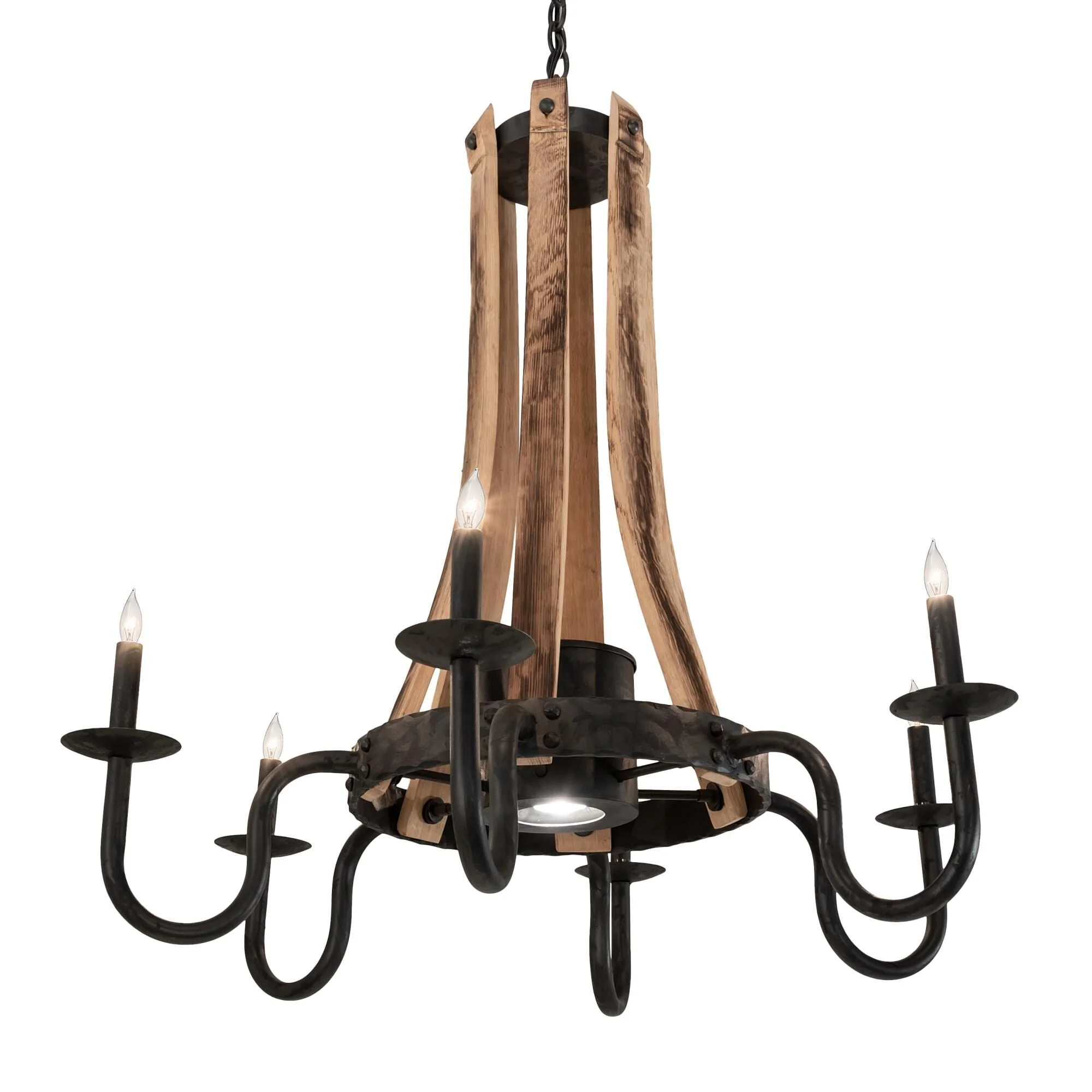Meyda Lighting Barrel Stave 36 Inch 6 Light Chandelier Cp744311 - Image 1