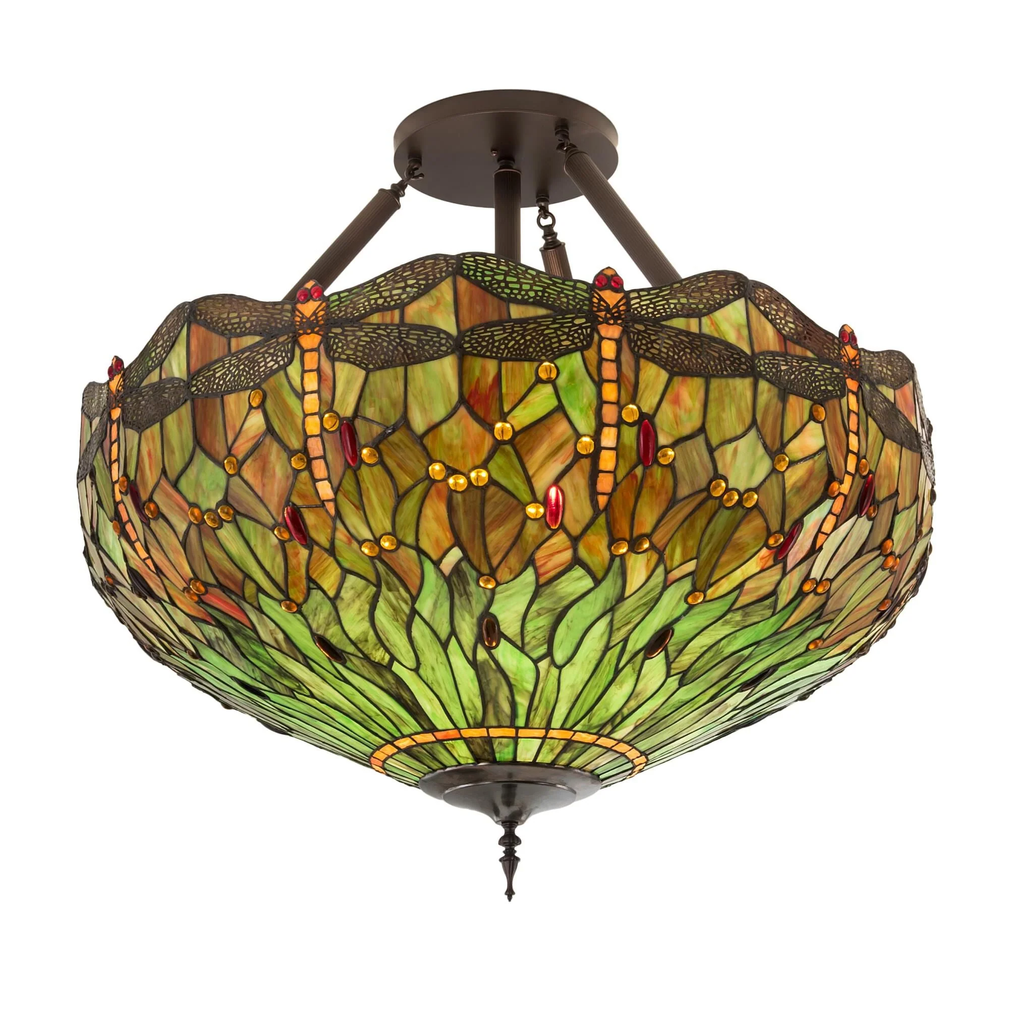 Meyda Lighting Tiffany Hanginghead Dragonfly 38 Inch Large Pendant Cp745404 - Image 1