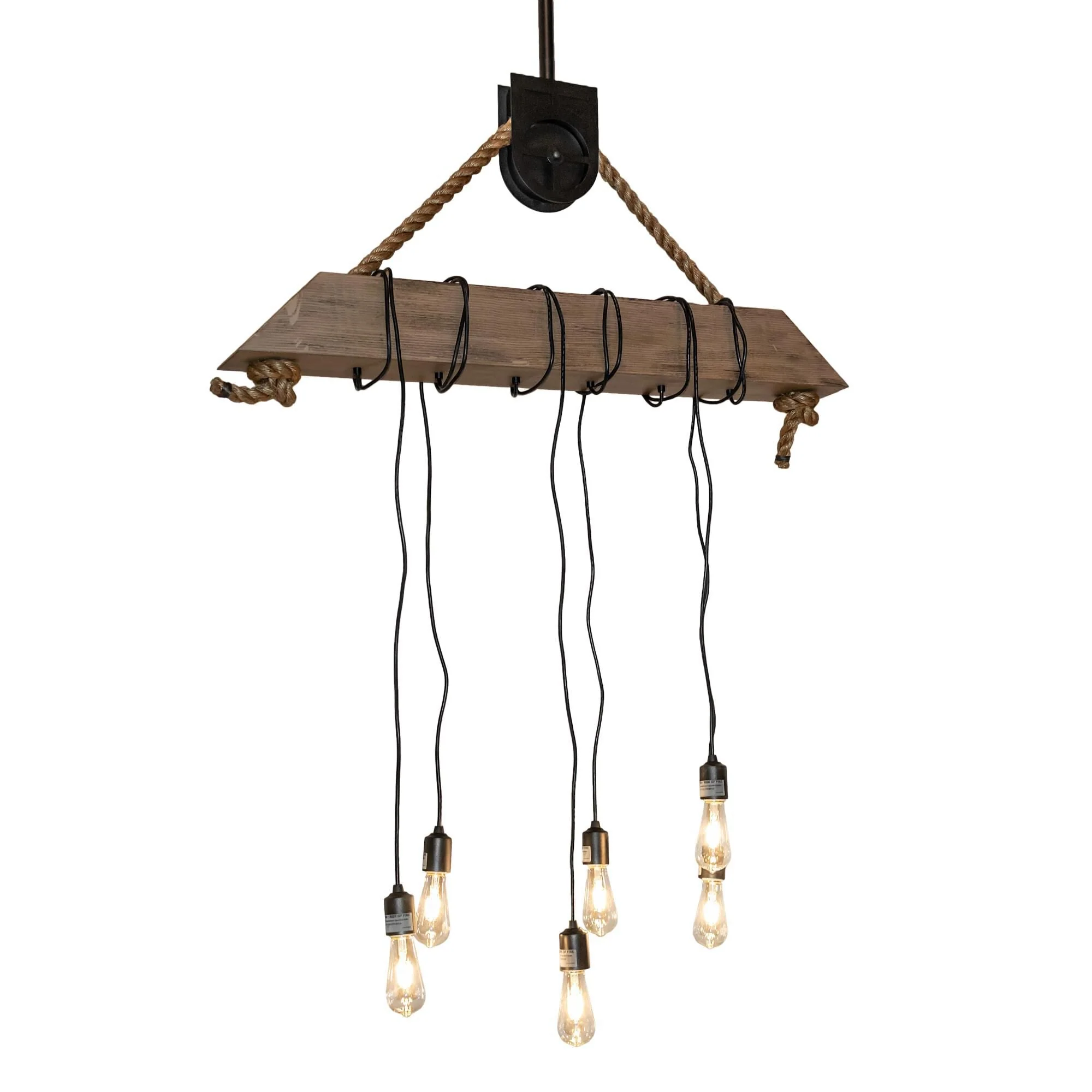 Meyda Lighting Wood Beam 44 Inch Large Pendant Cp746001 - Image 1