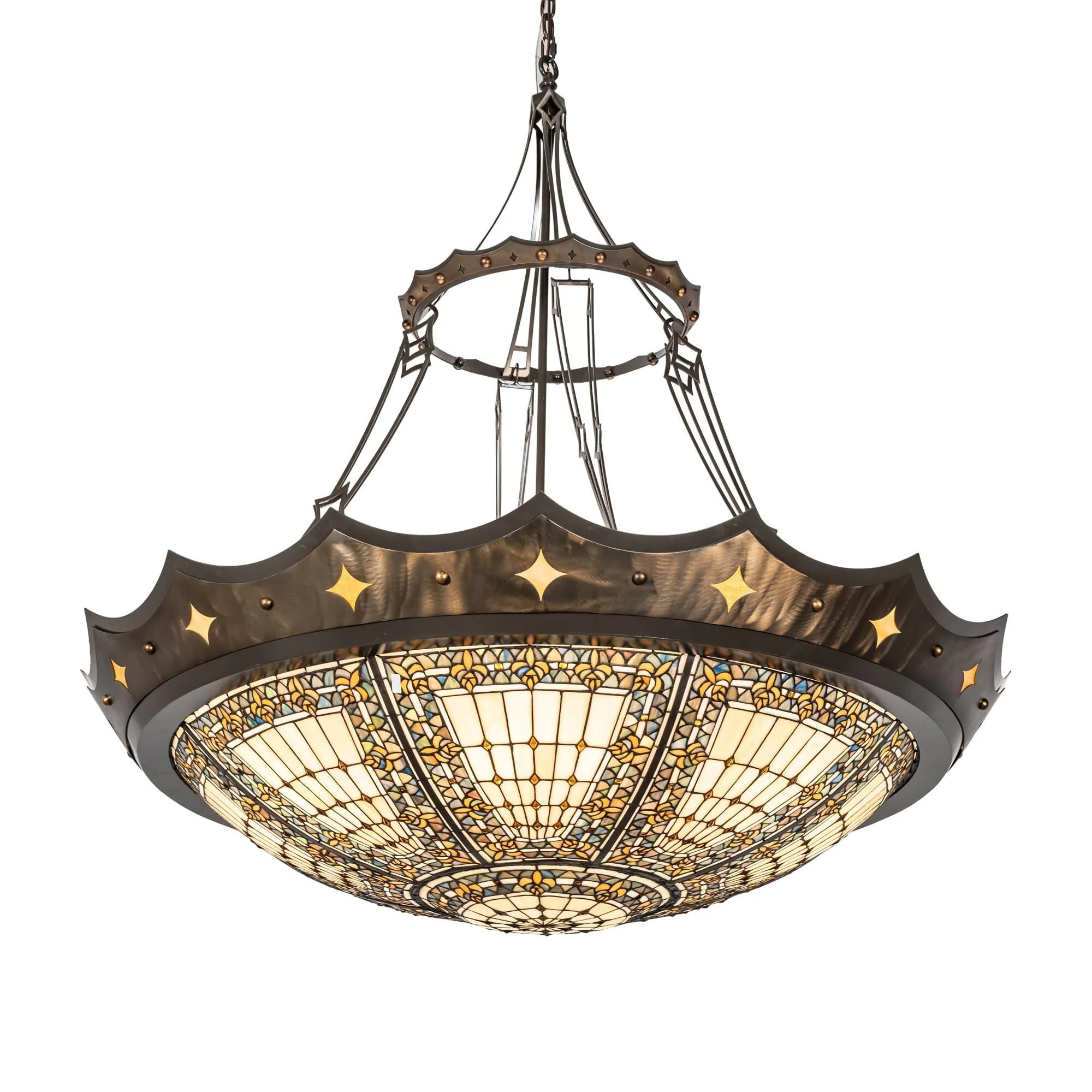 Meyda Lighting Fleur De Lis 50 Inch Large Pendant Cp745571 - Image 1