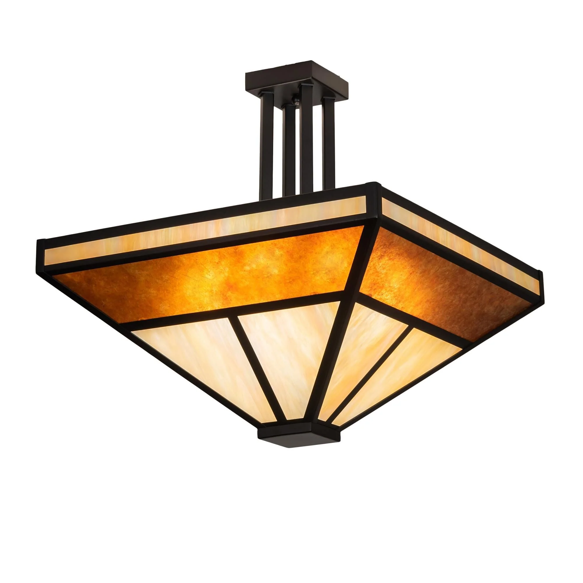 Meyda Lighting T Mission 34 Inch 8 Light Led Semi Flush Mount Cp746132 - Image 1