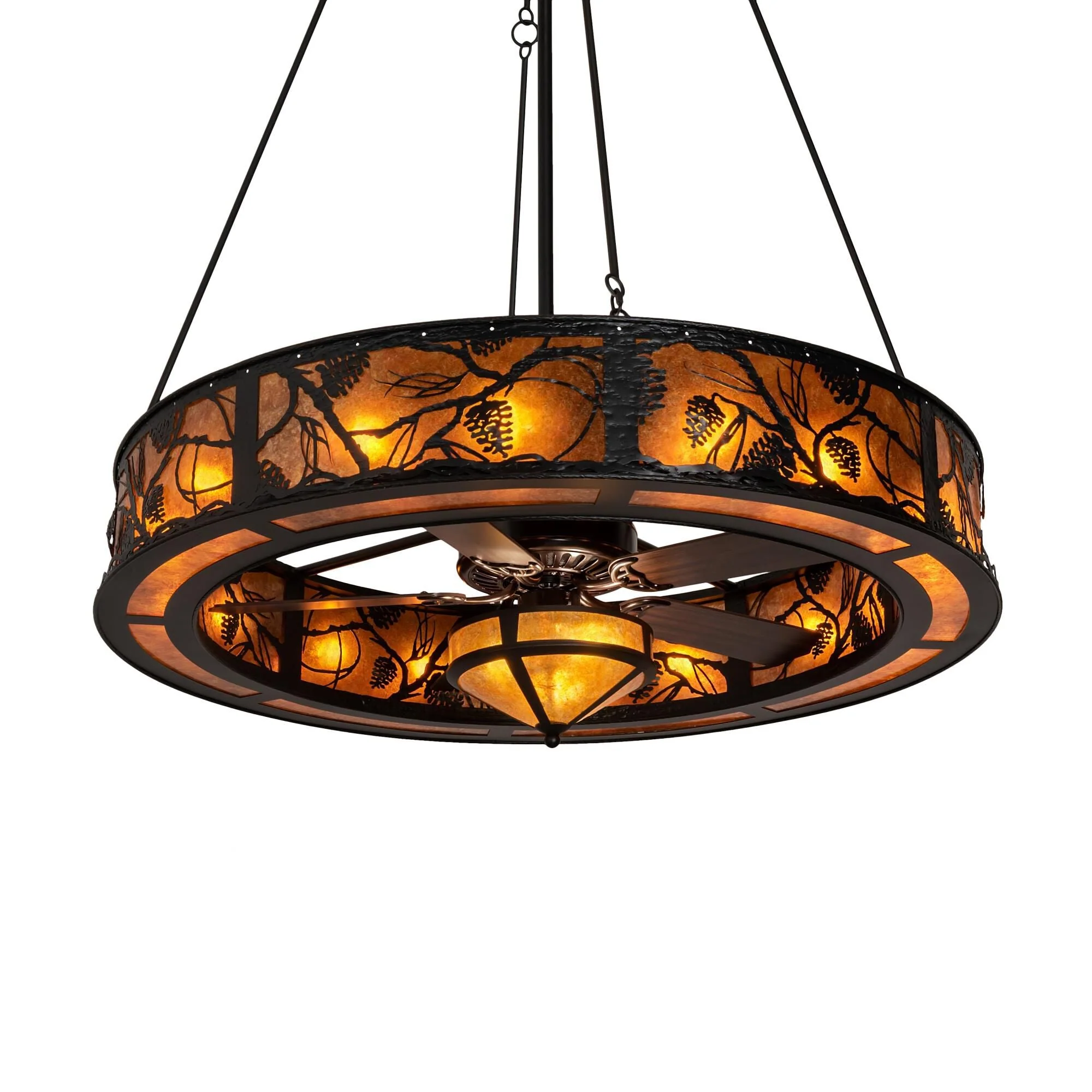 Meyda Lighting Whispering Pines 56 Inch 8 Light Chandelier Cp744609 - Image 1