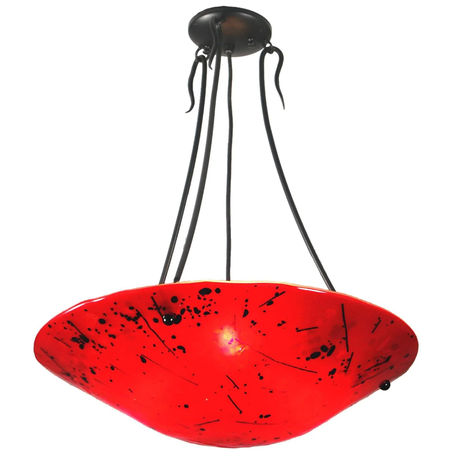 Meyda Lighting Luce Rossa 20 Inch 3 Light Semi Flush Mount Cp34257 - Image 1