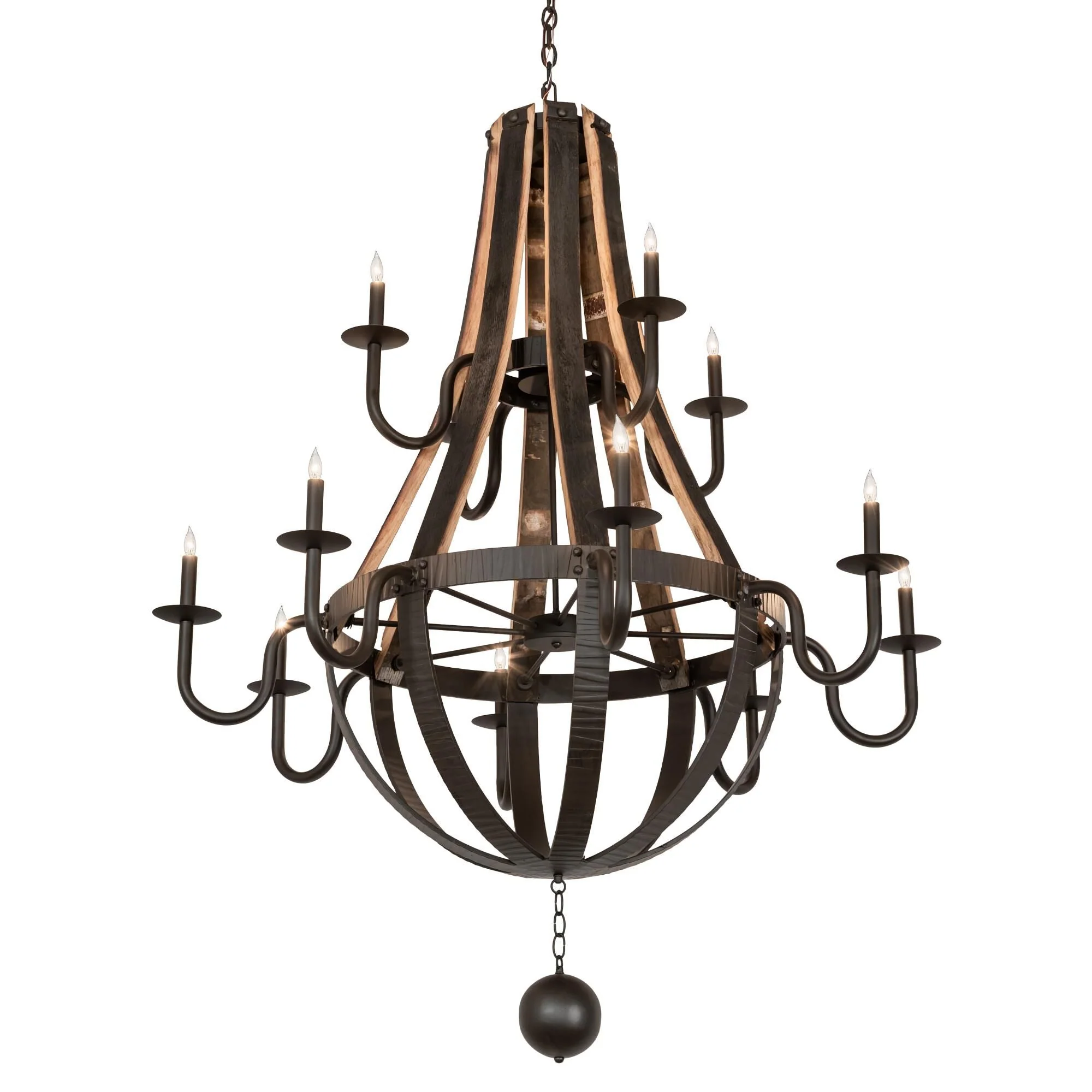 Meyda Lighting Barrel Stave 48 Inch 12 Light Chandelier Cp744497 - Image 1
