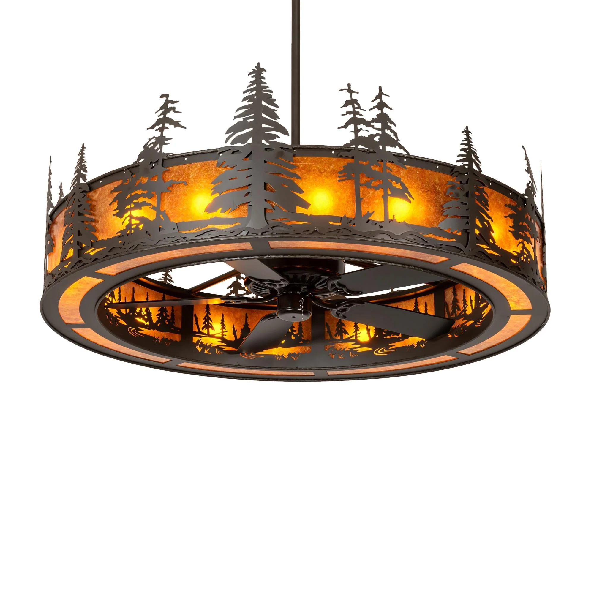 Meyda Lighting Tall Pines 56 Inch 8 Light Chandelier Cp744584 - Image 1