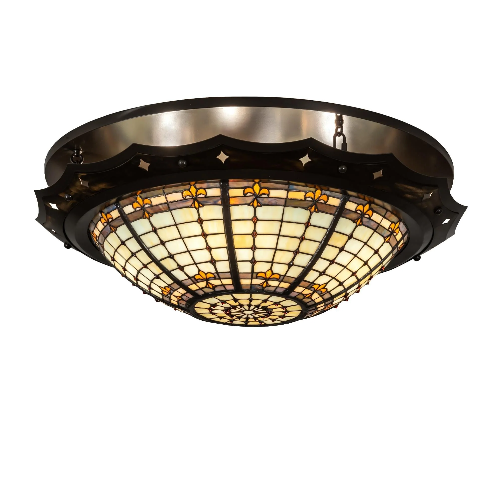 Meyda Lighting Fleur De Lite 32 Inch 1 Light Flush Mount Cp744853 - Image 1
