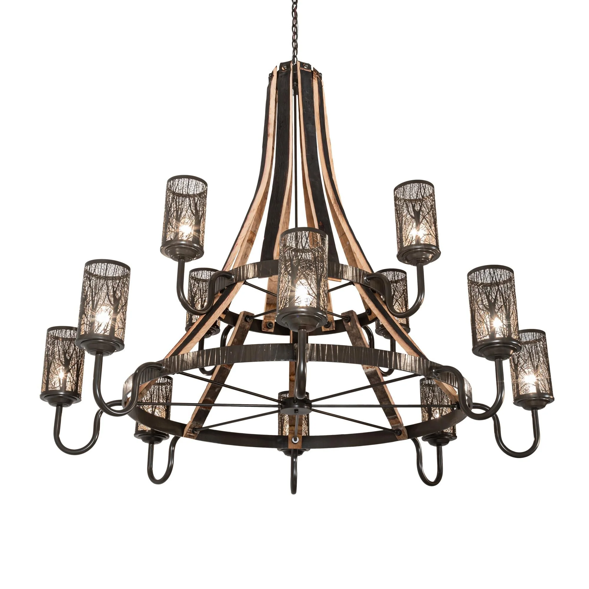 Meyda Lighting Barrel Stave 65 Inch 3 Light Chandelier Cp744482 - Image 1