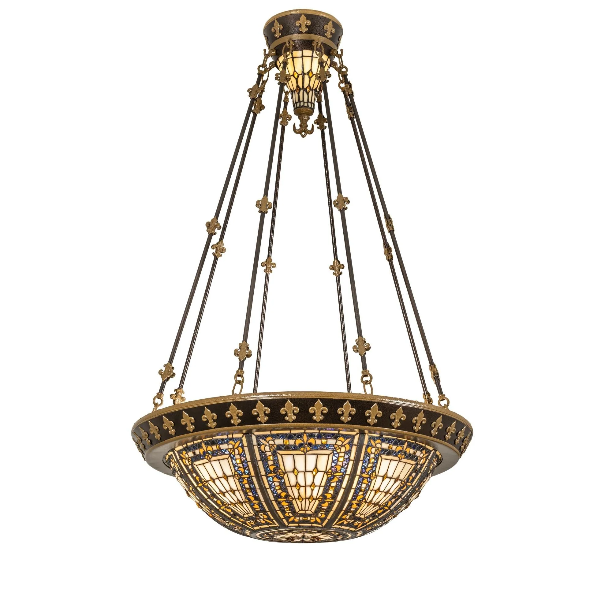 Meyda Lighting Fleur De Lis 28 Inch Large Pendant Cp745504 - Image 1