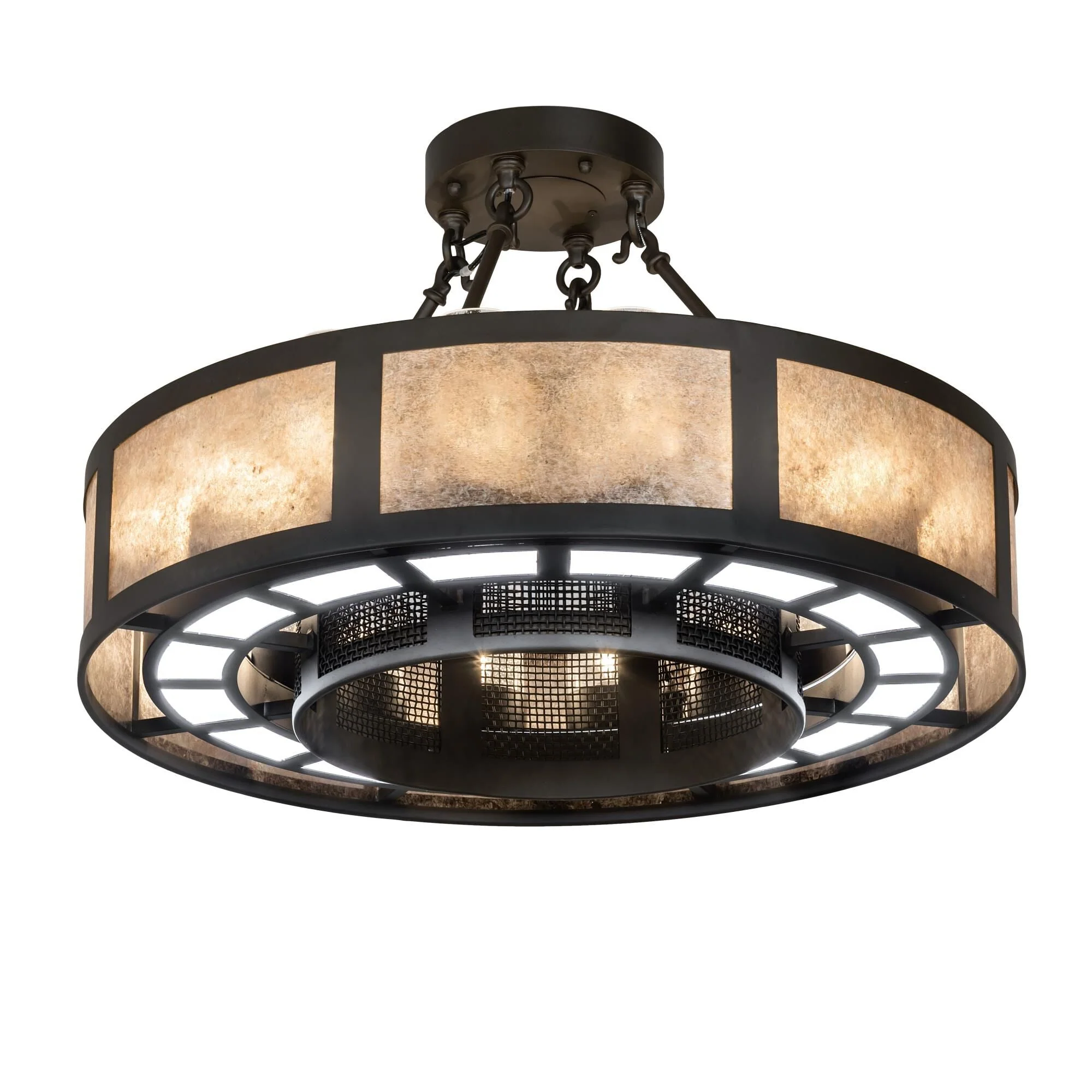 Meyda Lighting Smythe Craftsman 30 Inch 1 Light Flush Mount Cp744894 - Image 1