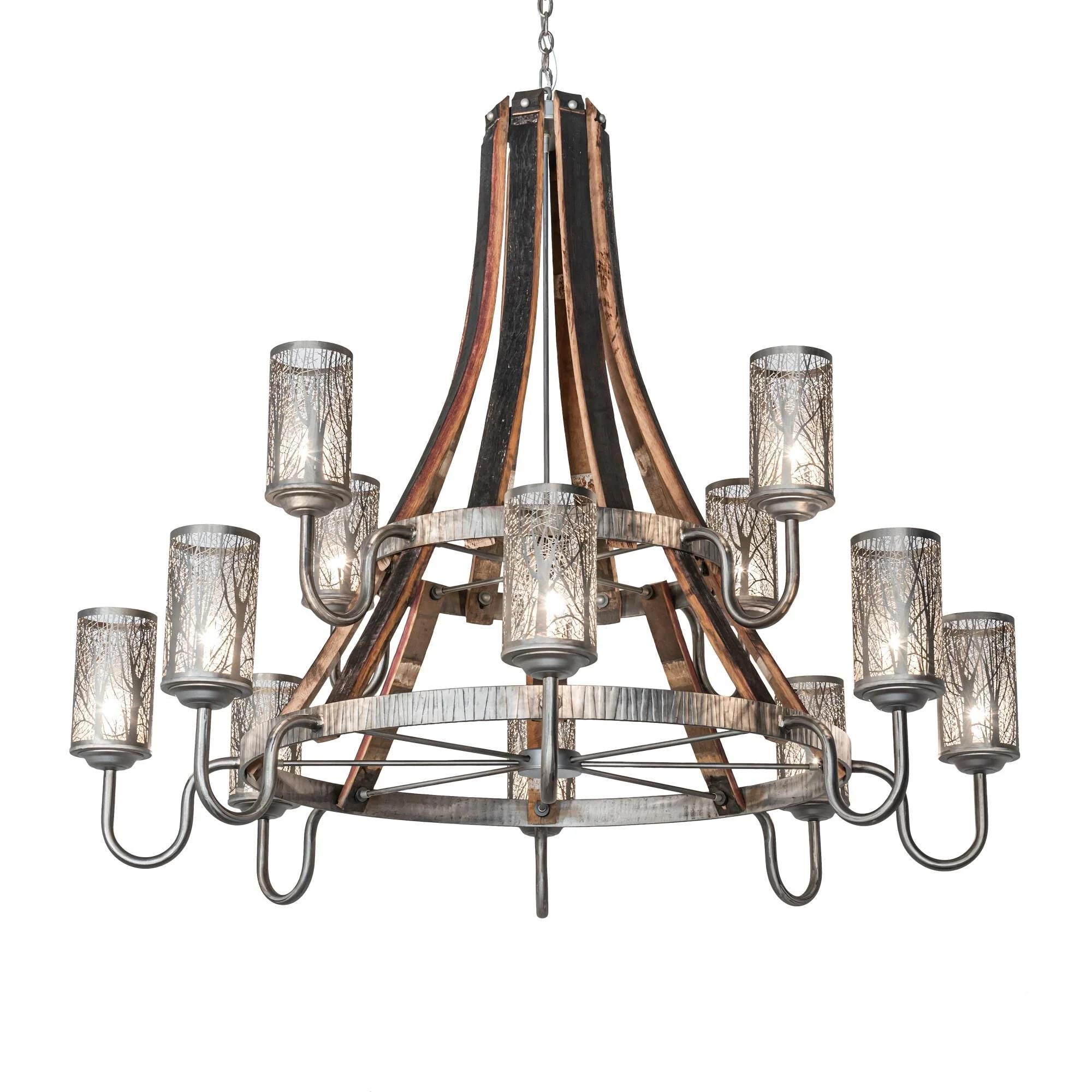 Meyda Lighting Barrel Stave 60 Inch 3 Light Chandelier Cp744446 - Image 1