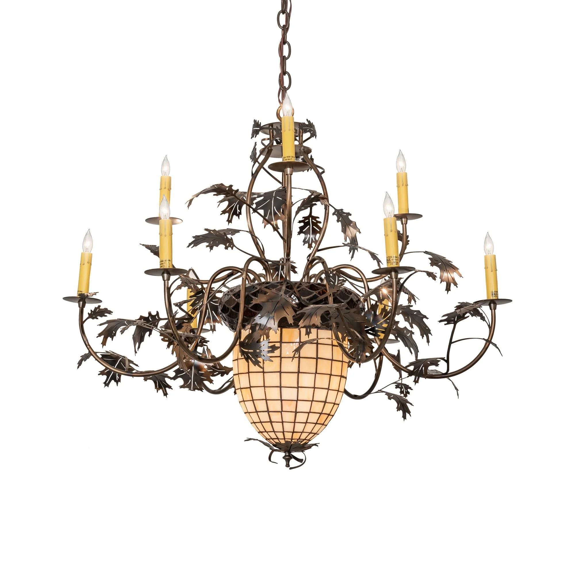 Meyda Lighting Greenbriar Oak 39 Inch Chandelier Cp744277 - Image 1