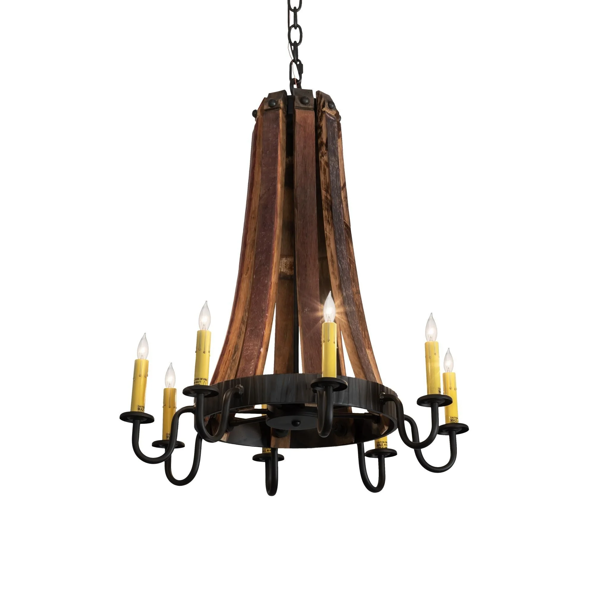 Meyda Lighting Barrel Stave 24 Inch 8 Light Chandelier Cp744223 - Image 1