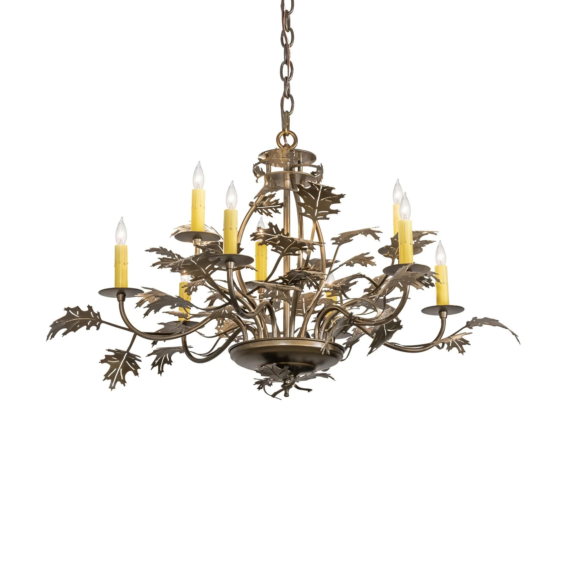 Meyda Lighting Oak Leaf 32 Inch 8 Light Chandelier Cp744137 - Image 1