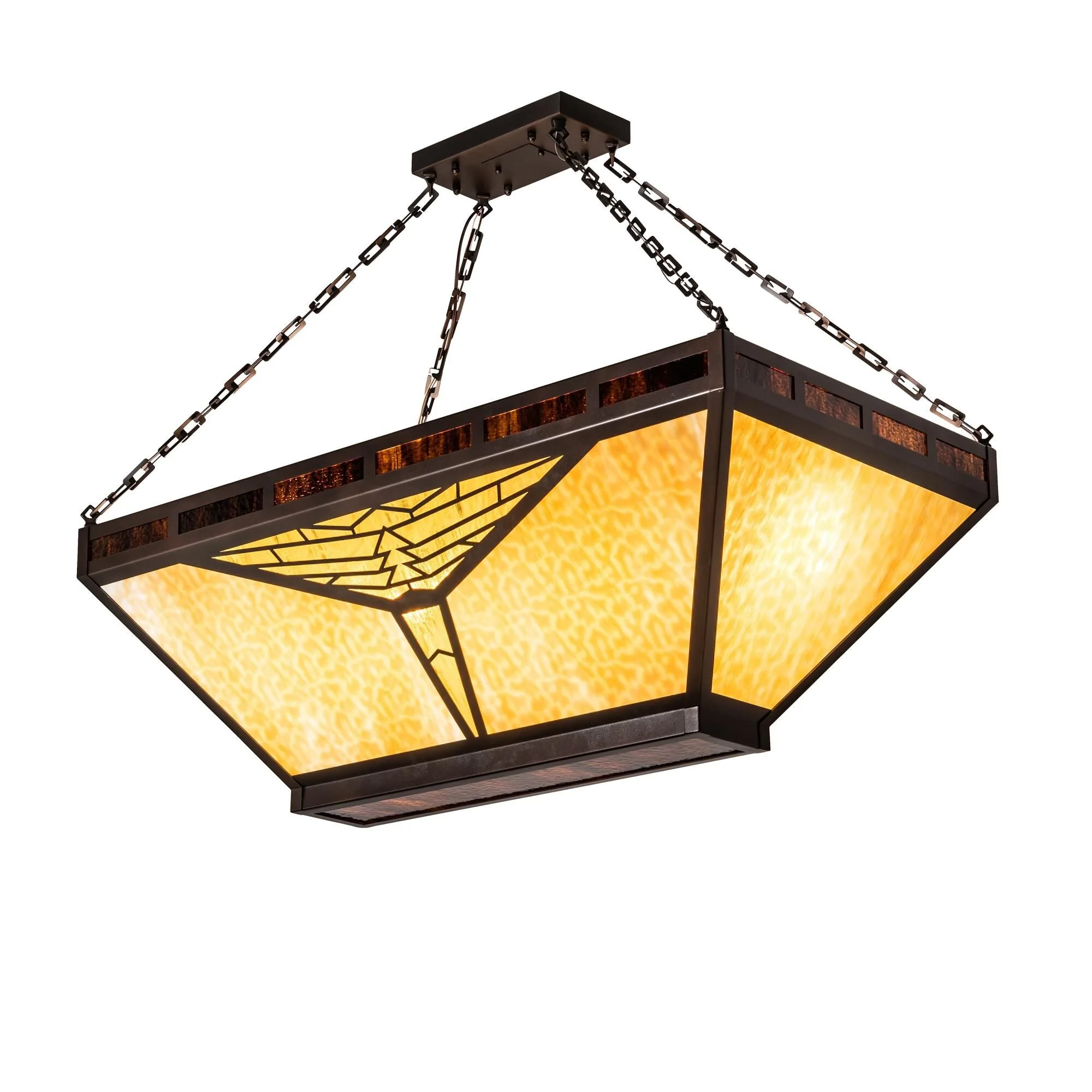 Meyda Lighting Nuevo Mission 48 Inch 9 Light Semi Flush Mount Cp746163 - Image 1