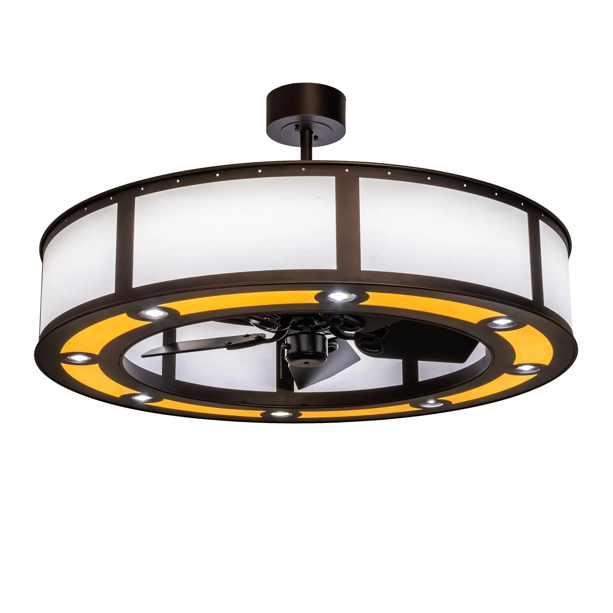 Meyda Lighting Smythe Craftsman 45 Inch 8 Light Chandelier Cp744133 - Image 1