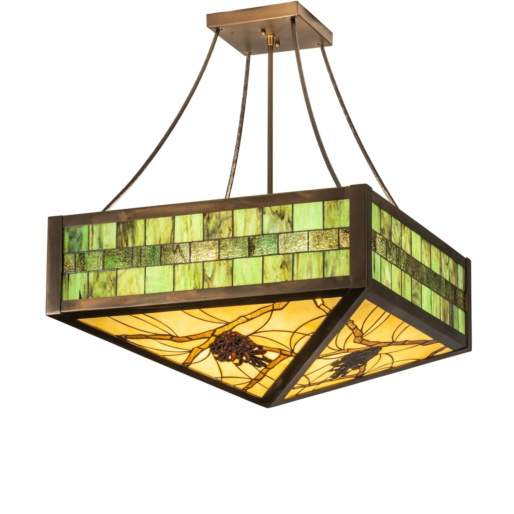 Meyda Lighting Pinecone 32 Inch 1 Light Semi Flush Mount Cp746145 - Image 1
