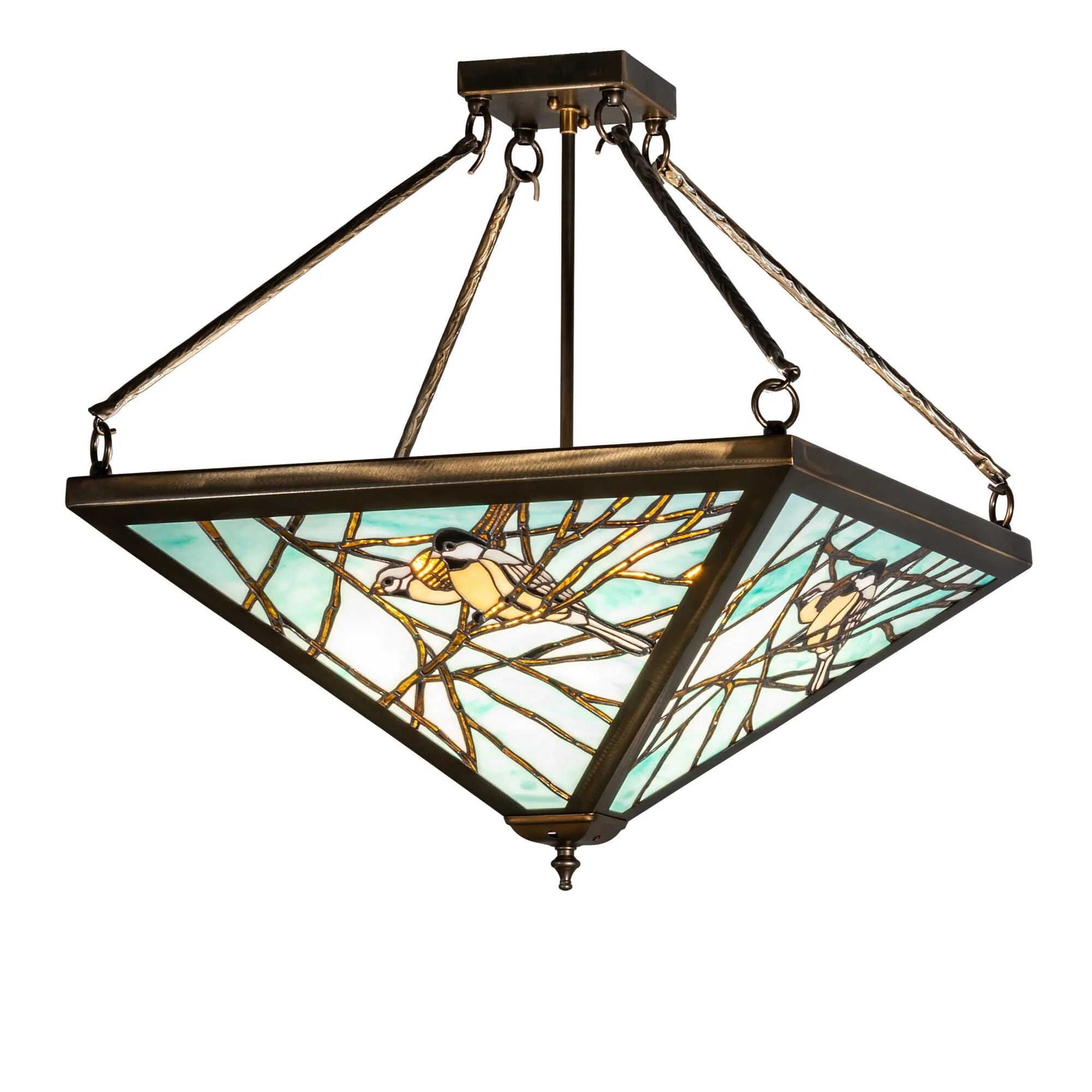 Meyda Lighting Backyard Friends 30 Inch 4 Light Semi Flush Mount Cp746125 - Image 1