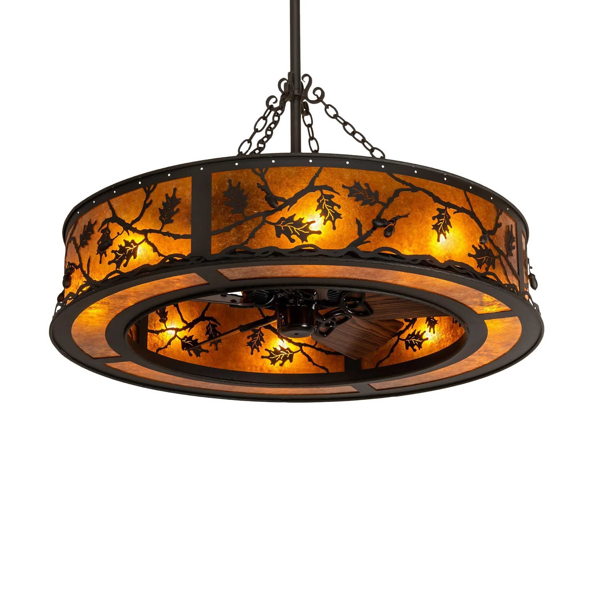 Meyda Lighting Oak Leaf And Acorn 45 Inch 3 Light Chandelier Cp744216 - Image 1