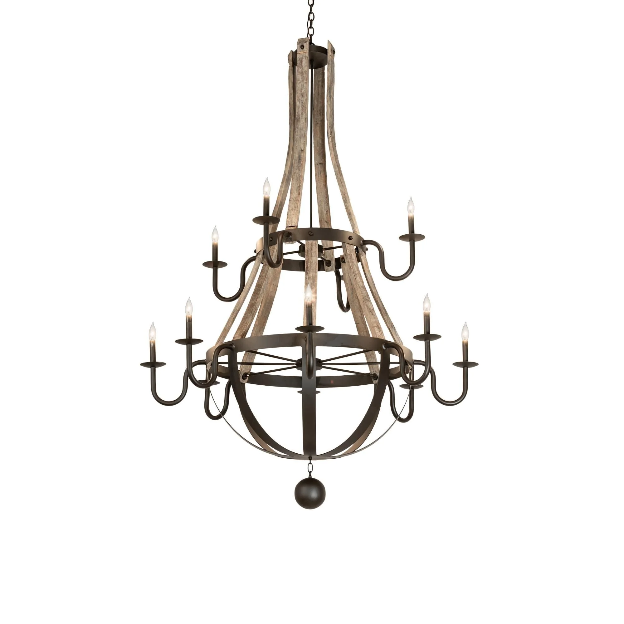 Meyda Lighting Barrel Stave 56 Inch 6 Light Chandelier Cp744545 - Image 1