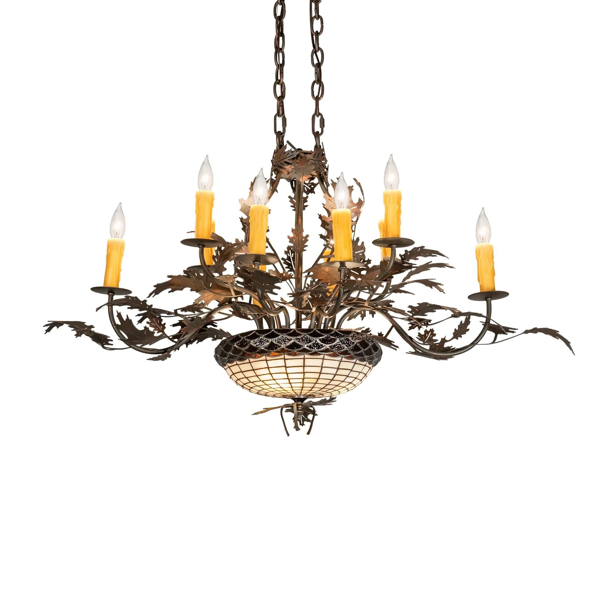 Meyda Lighting Greenbriar Oak 36 Inch Mini Chandelier Cp745714 - Image 1