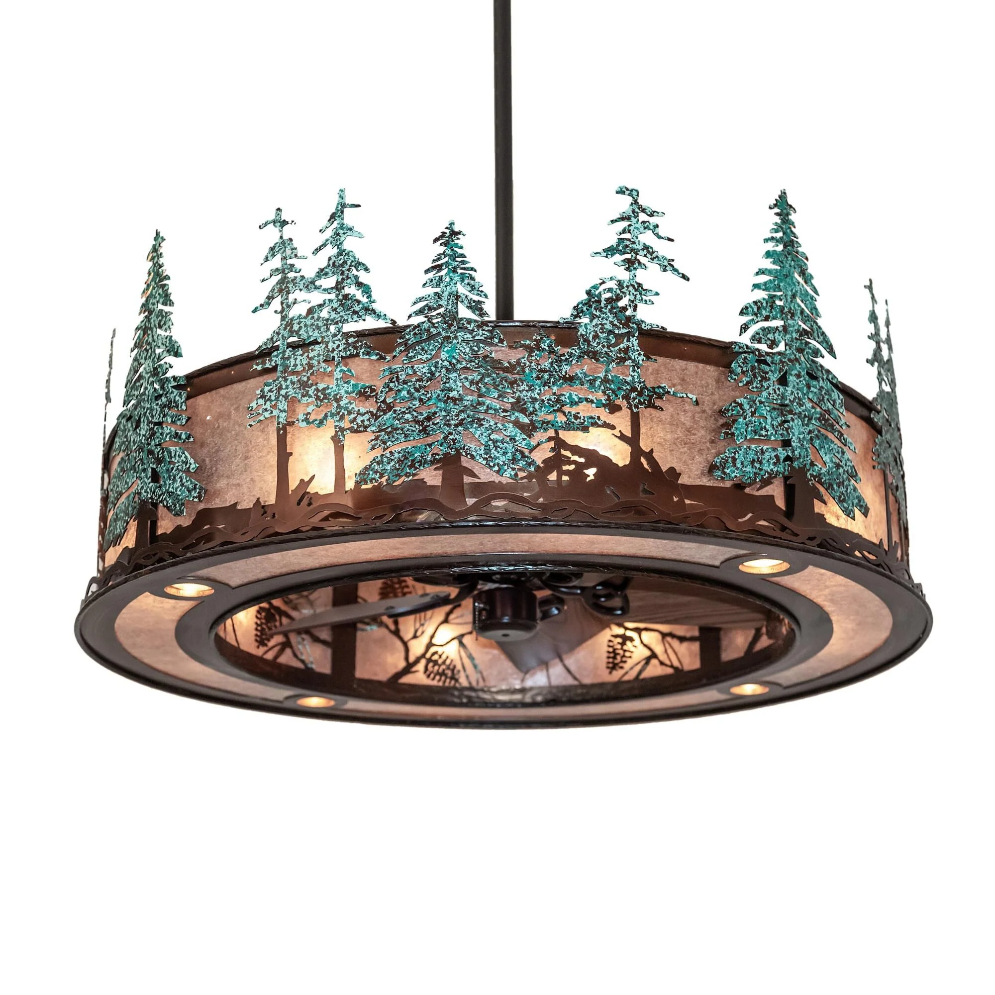 Meyda Lighting Whispering Pines 44 Inch 9 Light Chandelier Cp744116 - Image 1