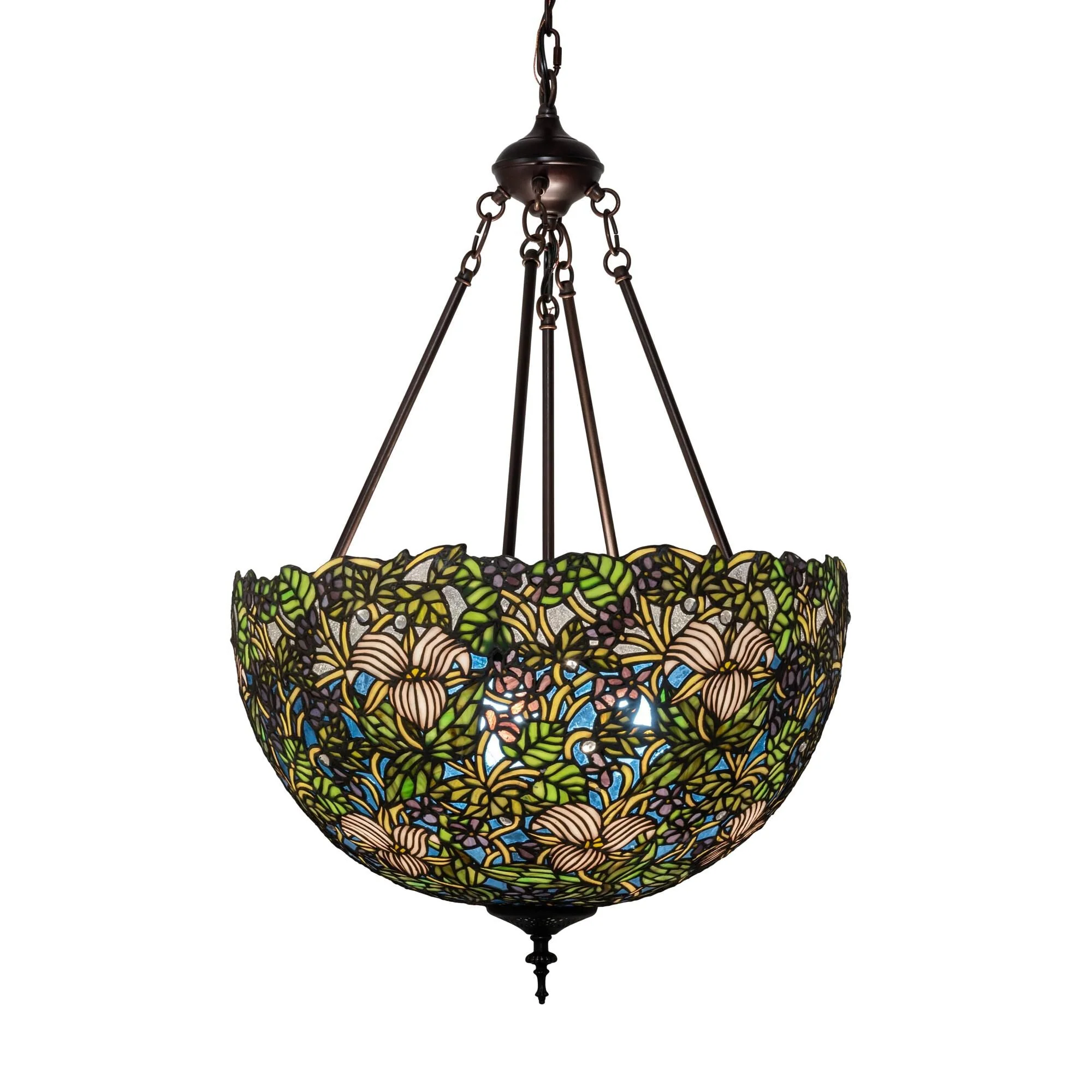 Meyda Lighting Trillium And Violet 20 Inch Large Pendant Cp745332 - Image 1
