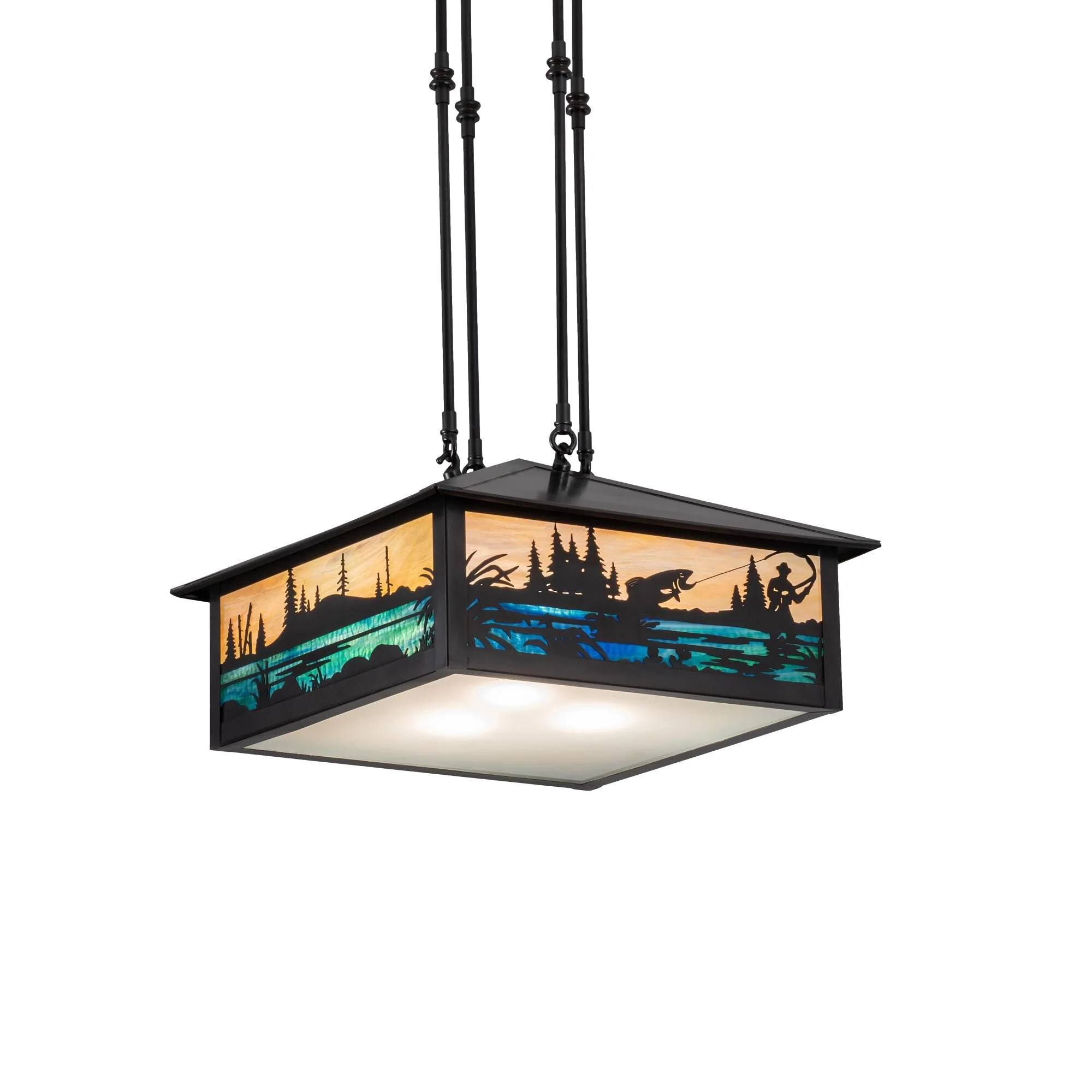 Meyda Lighting Fly Fishing Creek 24 Inch Large Pendant Cp745417 - Image 1