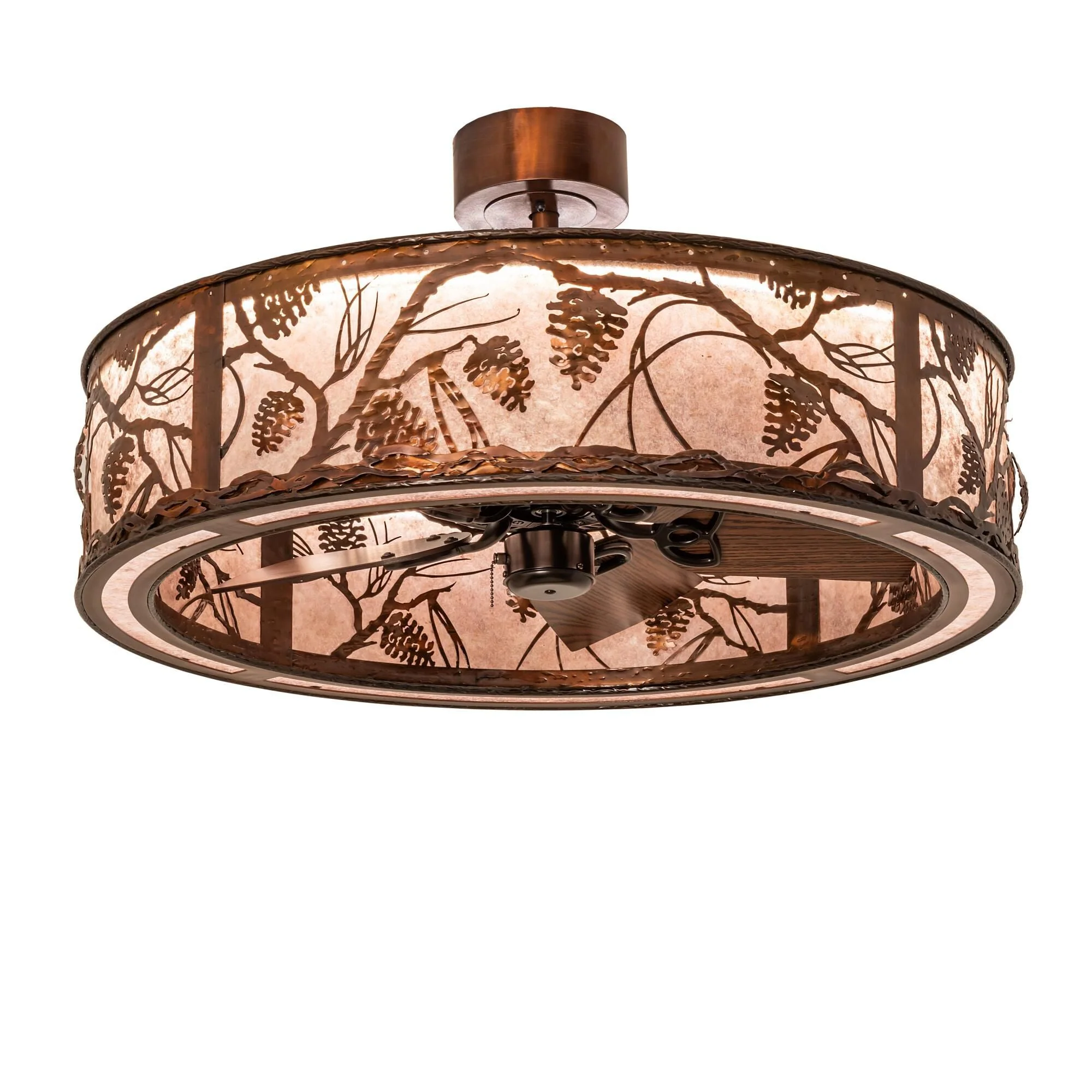 Meyda Lighting Whispering Pines 36 Inch 3 Light Led Chandelier Cp744105 - Image 1