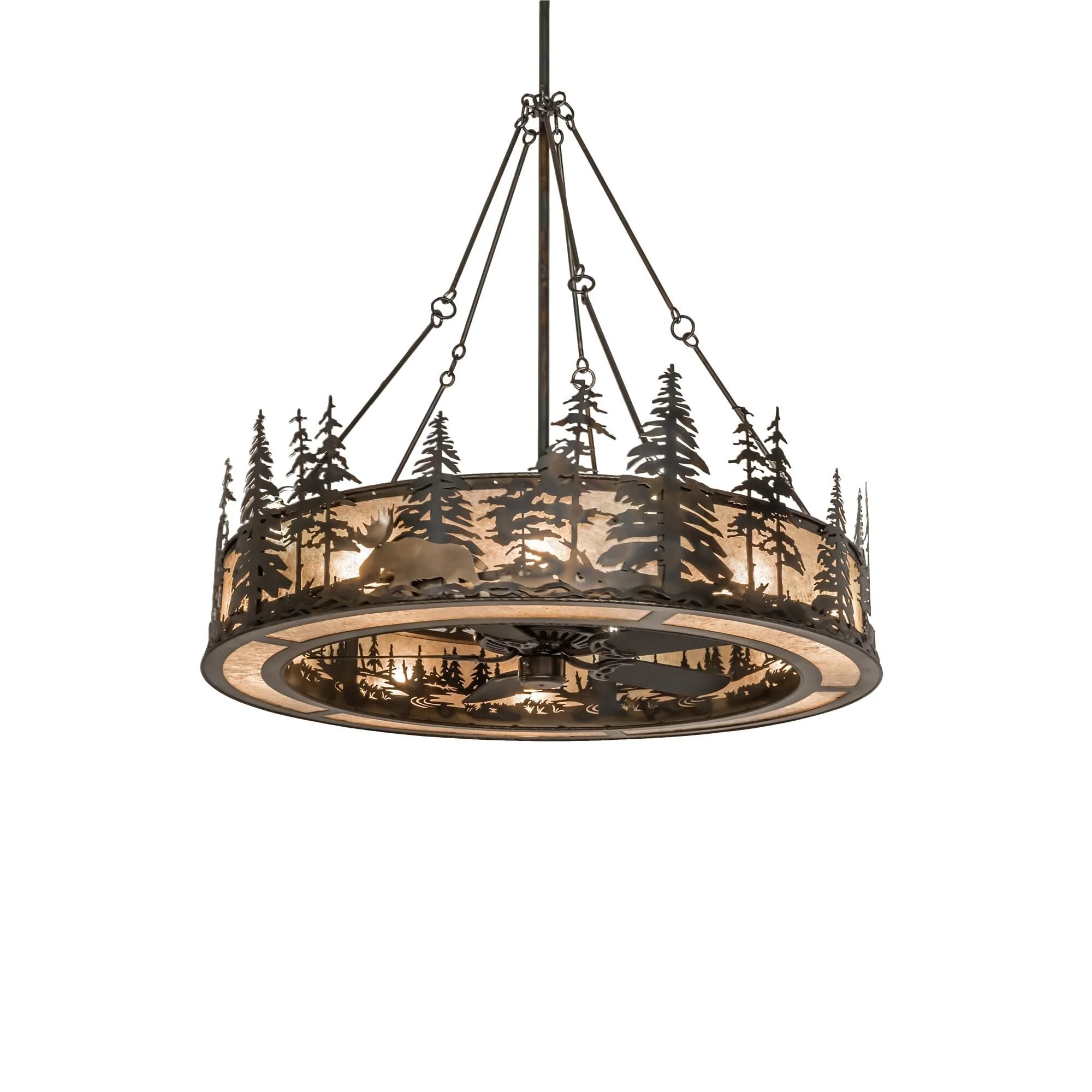 Meyda Lighting Wildlife At Dusk 55 Inch 3 Light Chandelier Cp744586 - Image 1