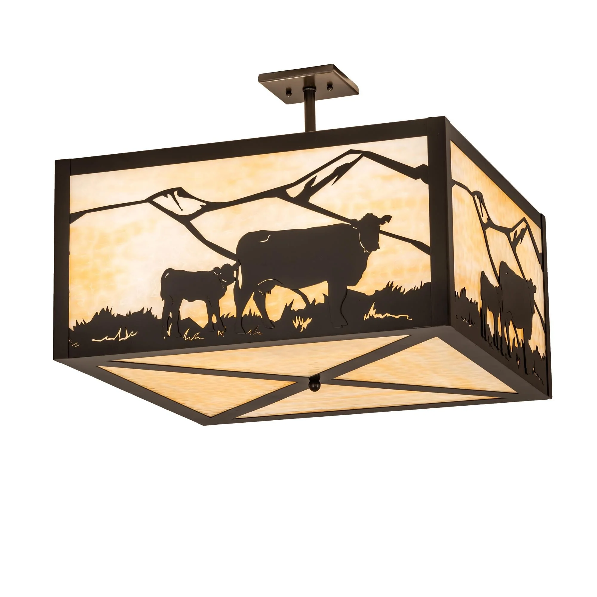 Meyda Lighting Calf And Cow 34 Inch Large Pendant Cp745097 - Image 1