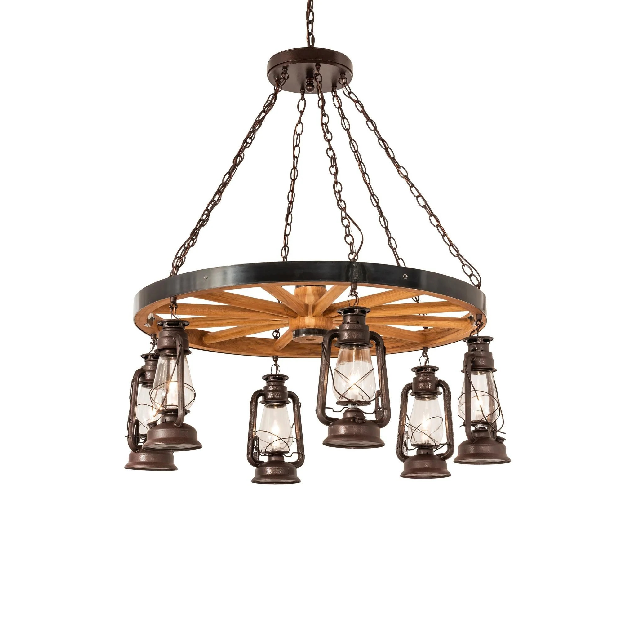 Meyda Lighting Miners Lantern 40 Inch 6 Light Chandelier Cp744240 - Image 1