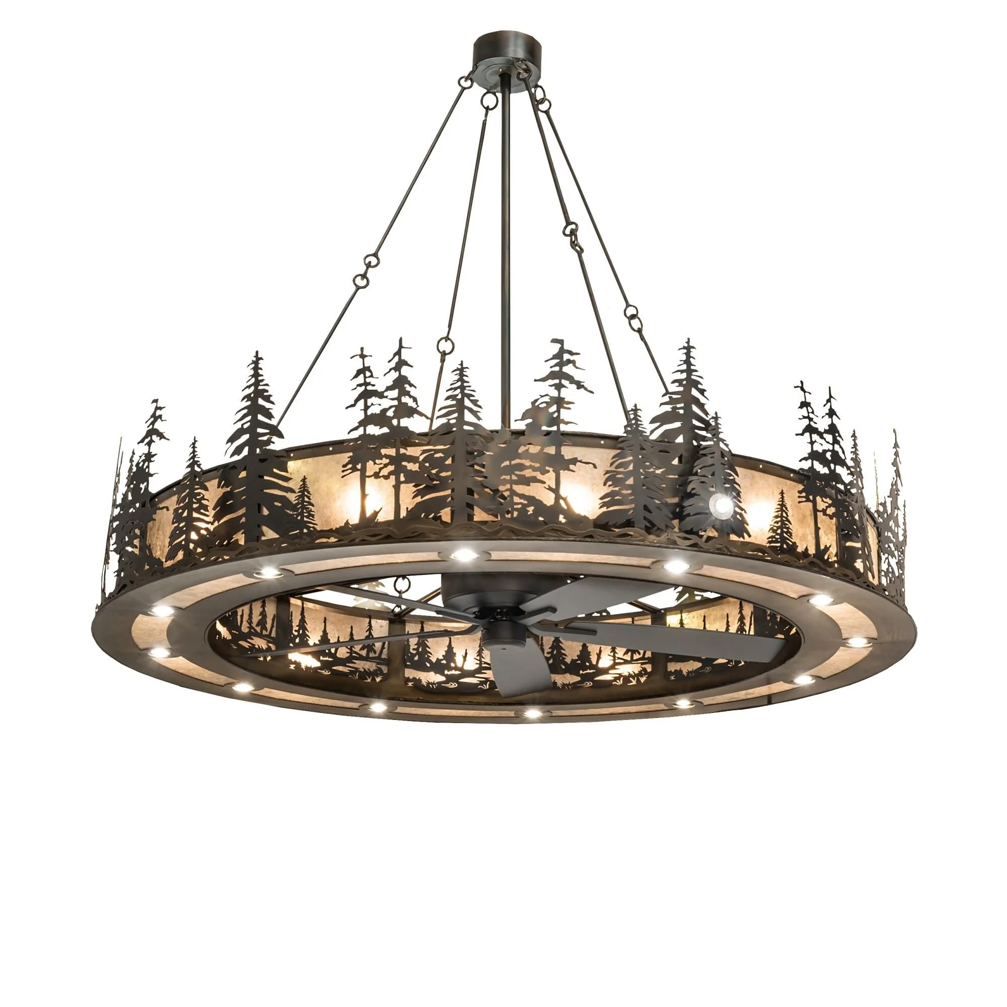 Meyda Lighting Tall Pines 72 Inch 3 Light Chandelier Cp744475 - Image 1