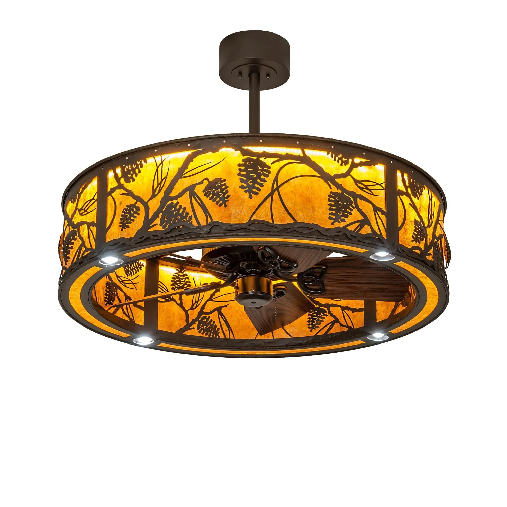 Meyda Lighting Whispering Pines 37 Inch 4 Light Led Chandelier Cp744156 - Image 1