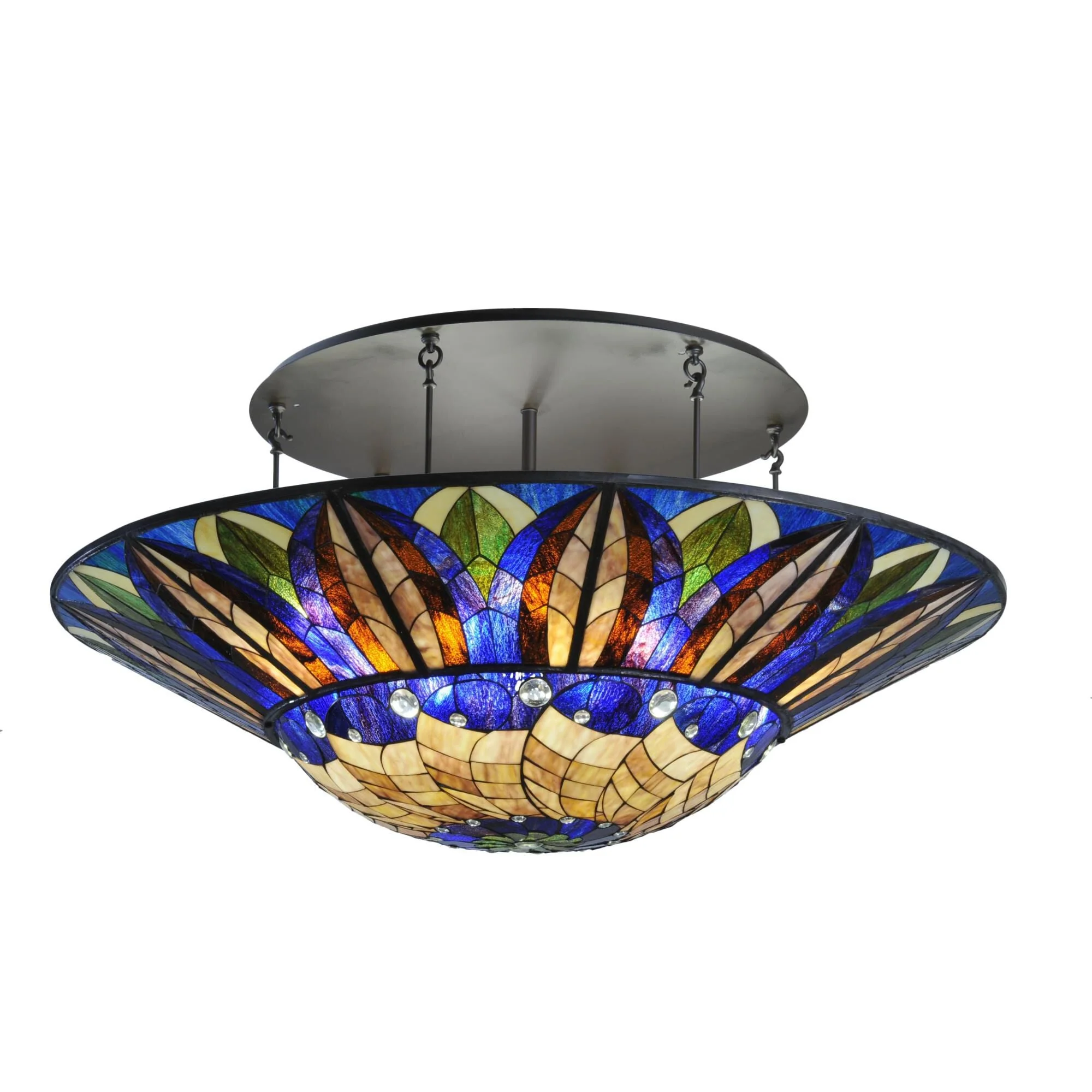 Meyda Lighting Tampa Bay 60 Inch 12 Light Semi Flush Mount Cp746153 - Image 1