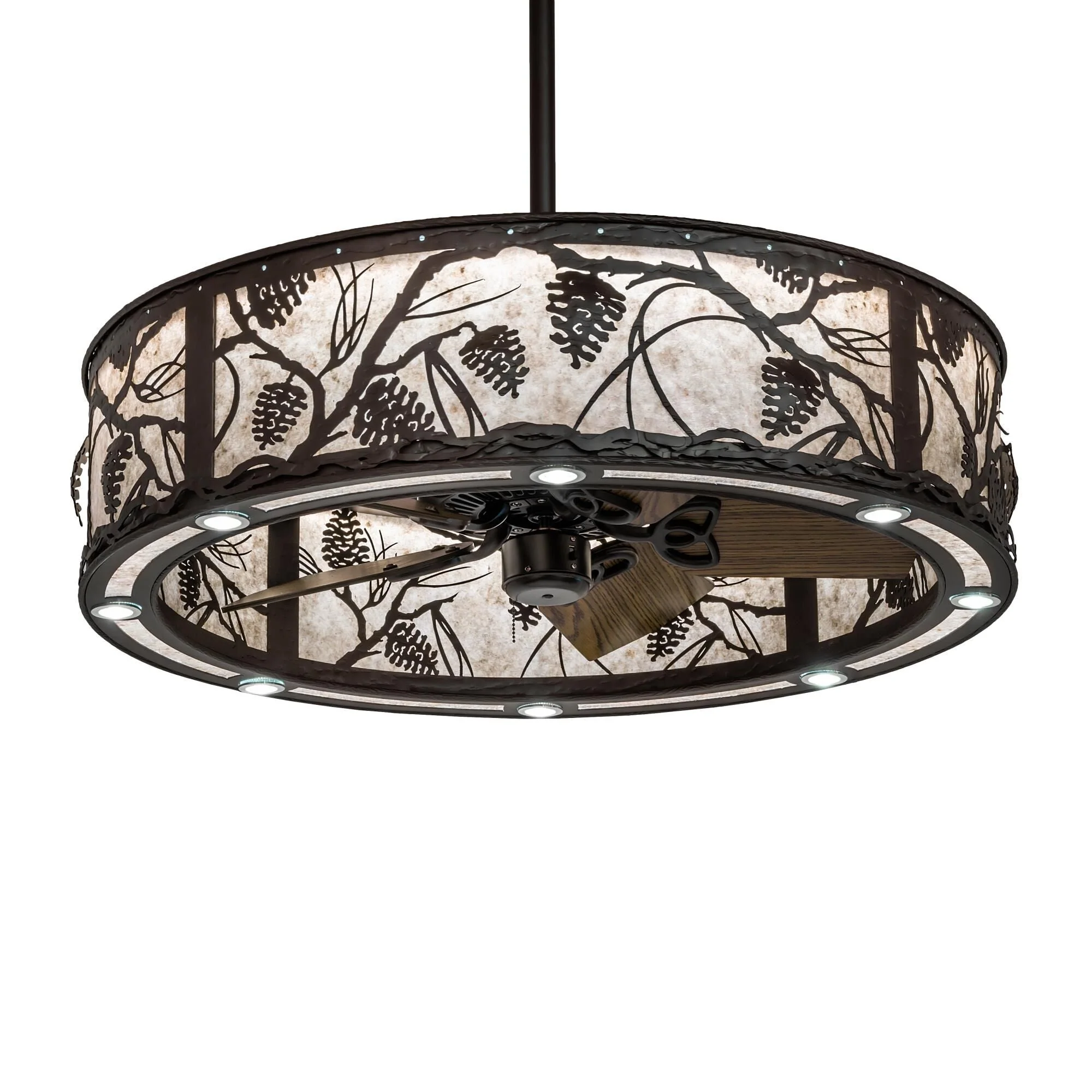 Meyda Lighting Whispering Pines 37 Inch 2 Light Led Chandelier Cp744462 - Image 2