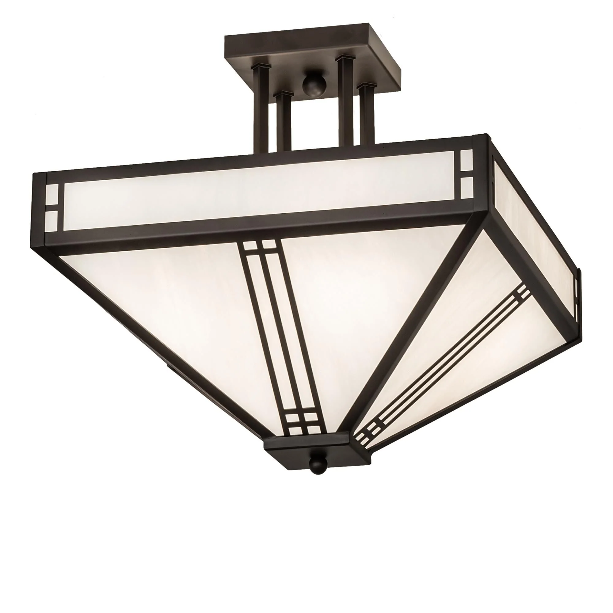 Meyda Lighting Prairie Loft 8 Inch 4 Light Semi Flush Mount Cp746093 - Image 1