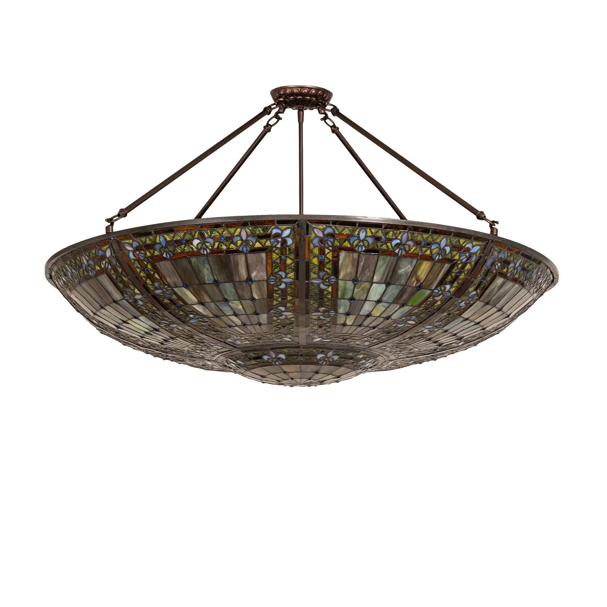 Meyda Lighting Fleur De Lis 40 Inch 8 Light Semi Flush Mount Cp780158 - Image 2