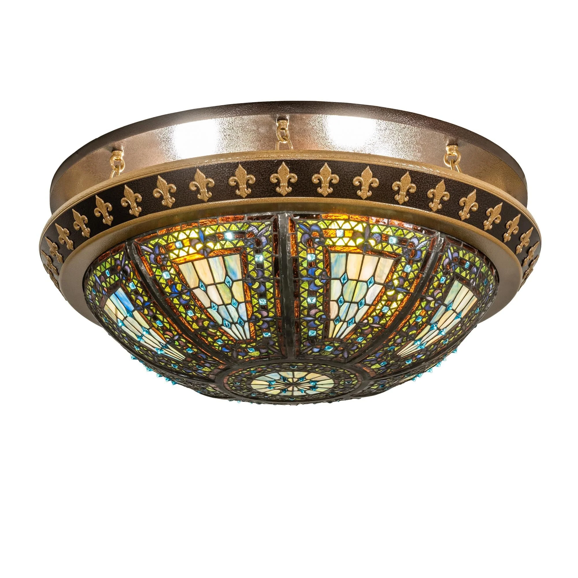 Meyda Lighting Fleur De Lis 28 Inch 1 Light Flush Mount Cp744860 - Image 1