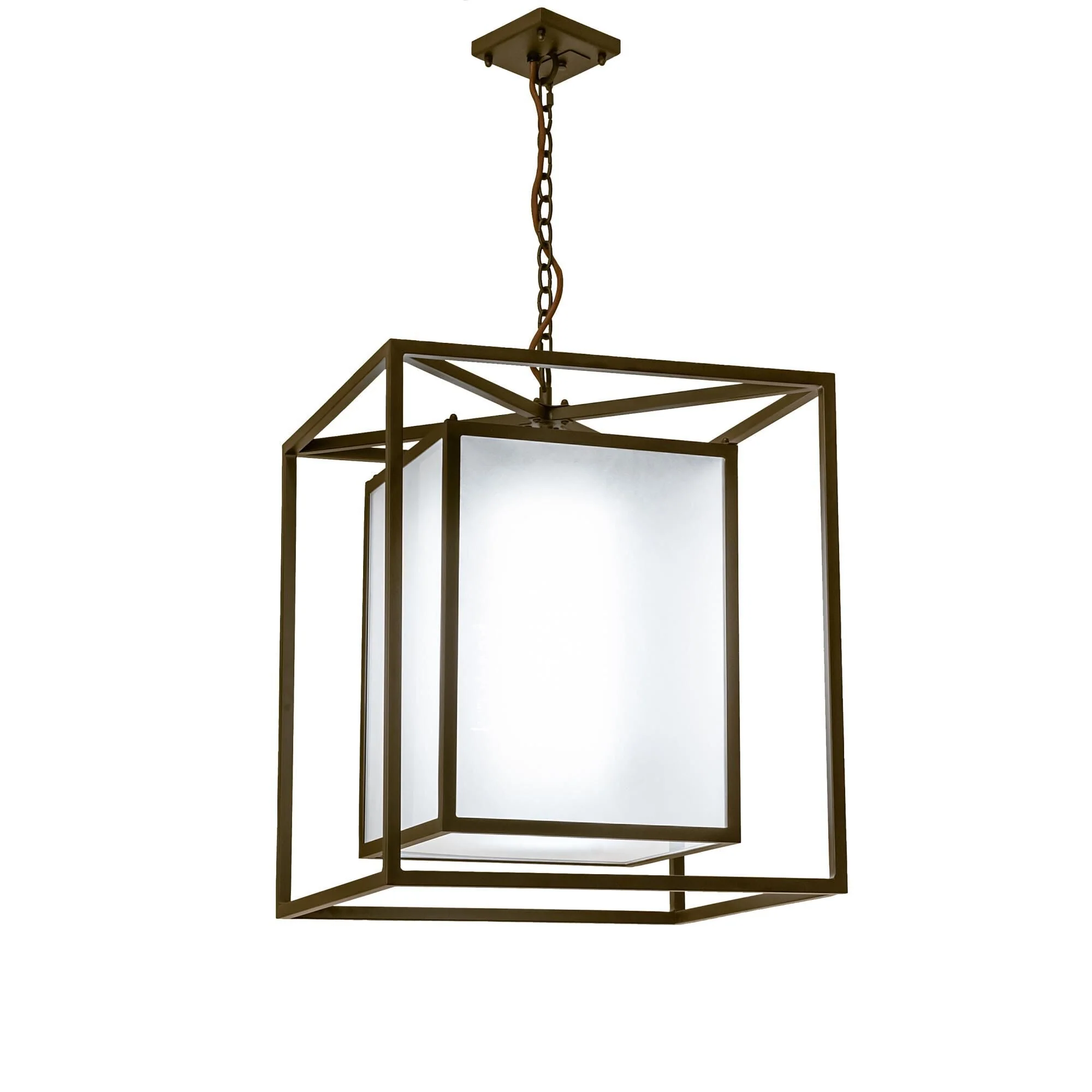 Meyda Lighting Kitzi Box 34 Inch Led Large Pendant Cp745358 - Image 1