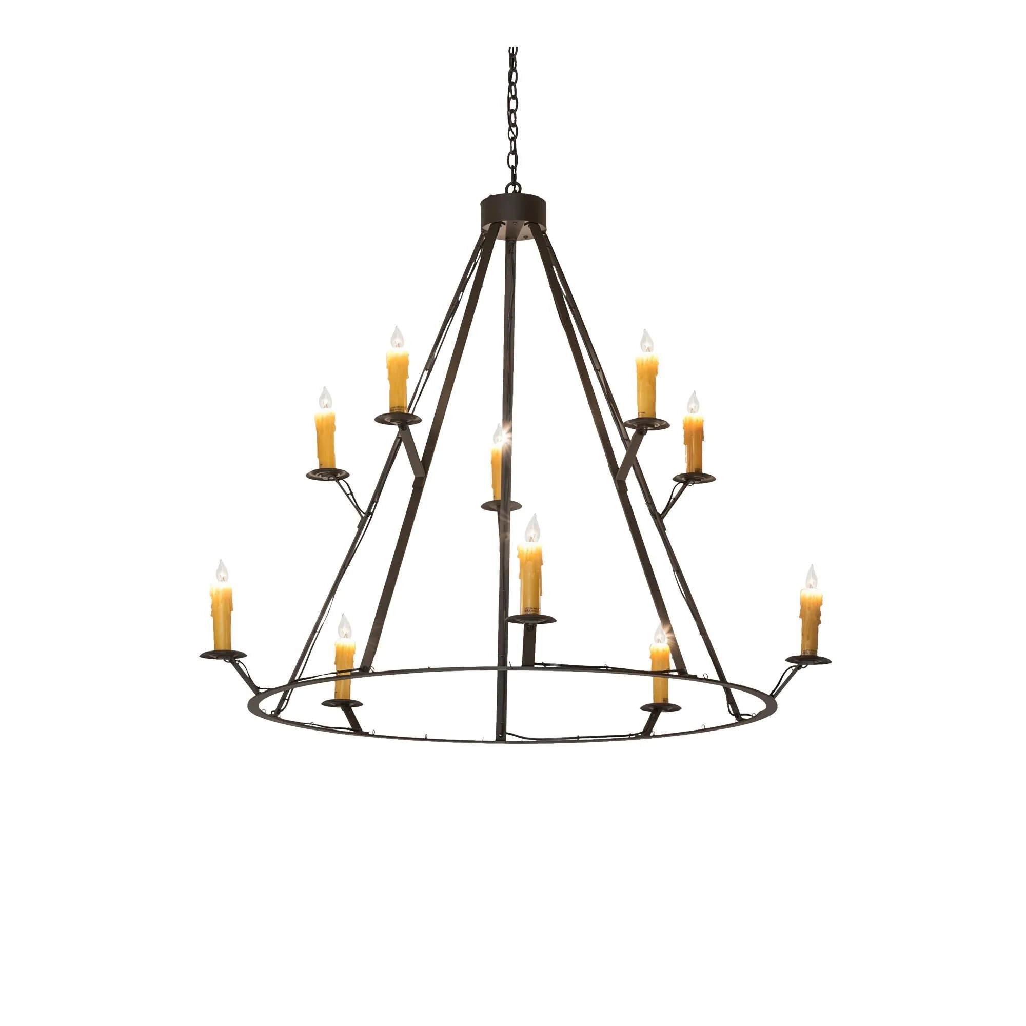 Meyda Lighting Anthracite 54 Inch 4 Light Chandelier Cp744404 - Image 1