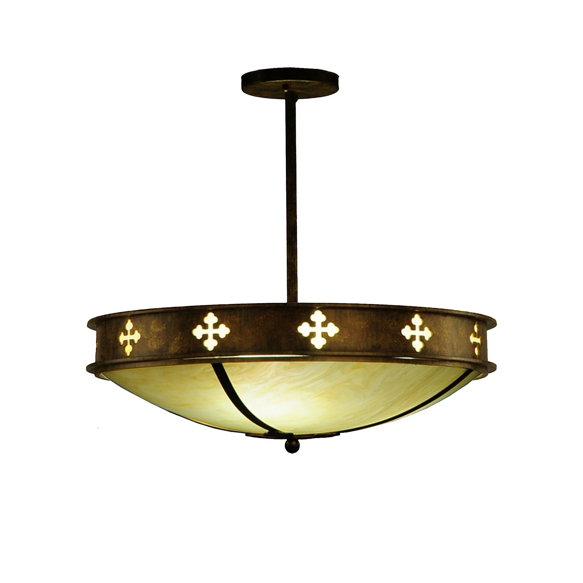 Meyda Lighting Byzantine 20 Inch 3 Light Semi Flush Mount Cp746108 - Image 1
