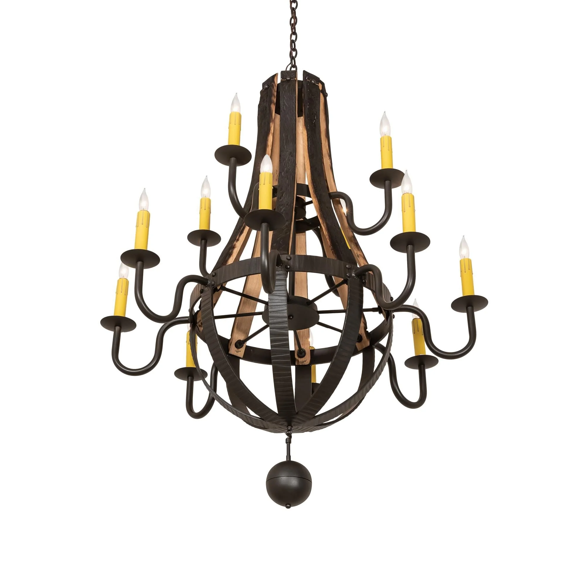 Meyda Lighting Barrel Stave 48 Inch 12 Light Chandelier Cp779820 - Image 3