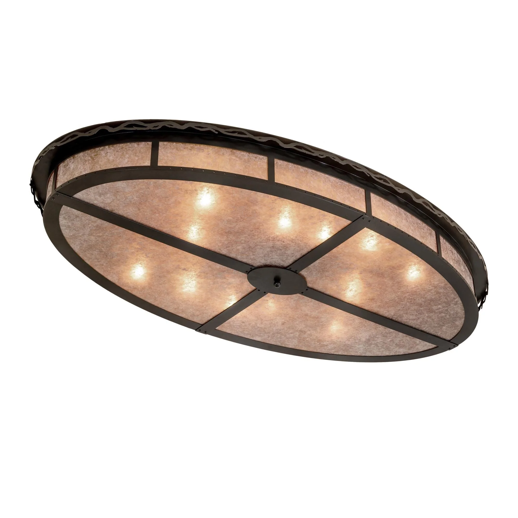 Meyda Lighting Craftsman Prime 72 Inch 12 Light Led Flush Mount Cp779895 - Image 1